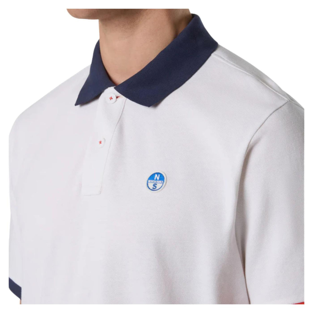 NORTH SAILS POLO MANICHE CORTE - Bianco - vista 3