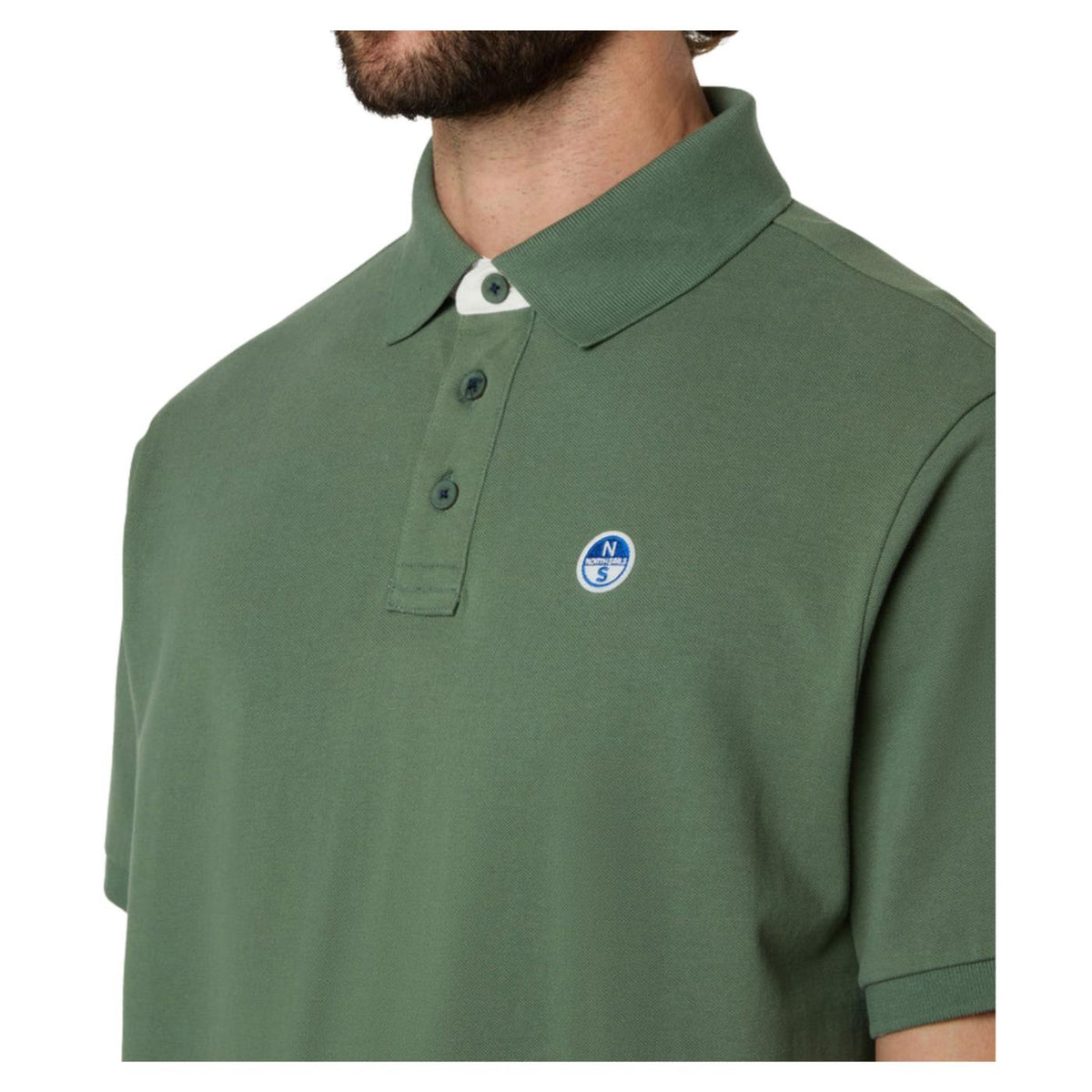 NORTH SAILS POLO MANICHE CORTE - Verde - vista 3