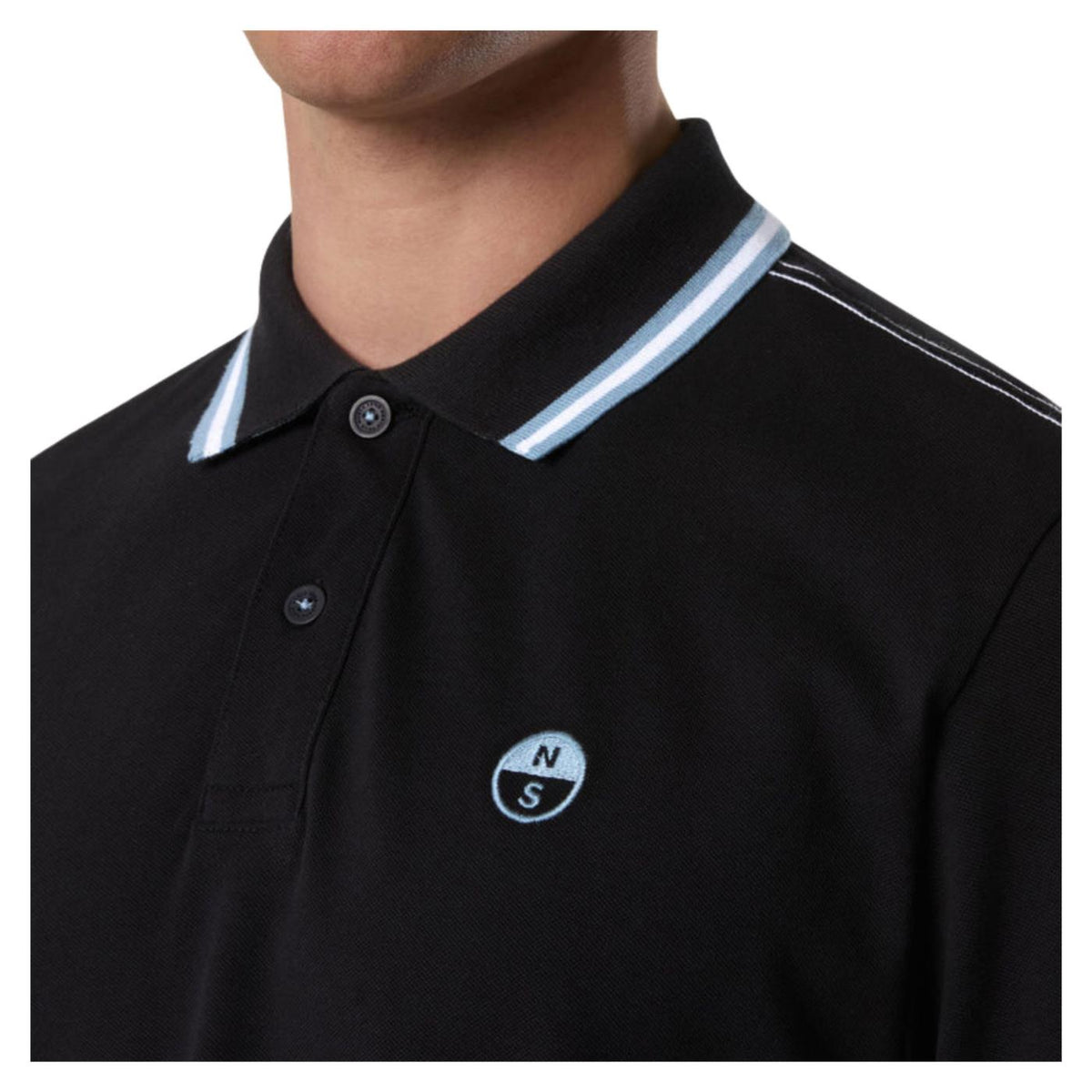 NORTH SAILS POLO MANICHE CORTE - Nero - vista 3