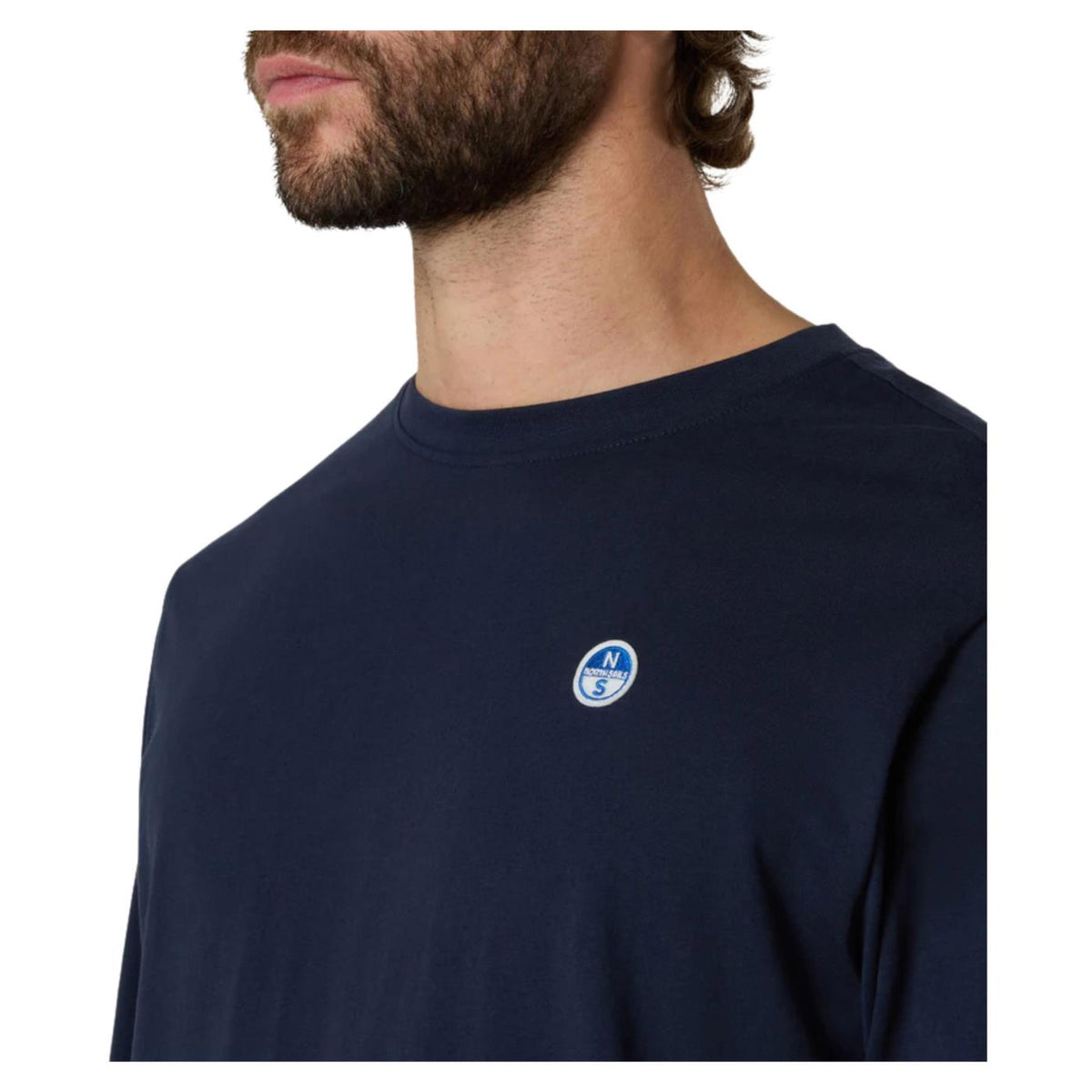 NORTH SAILS T-SHIRT LS BASIC BOLLO - Blu - vista 3