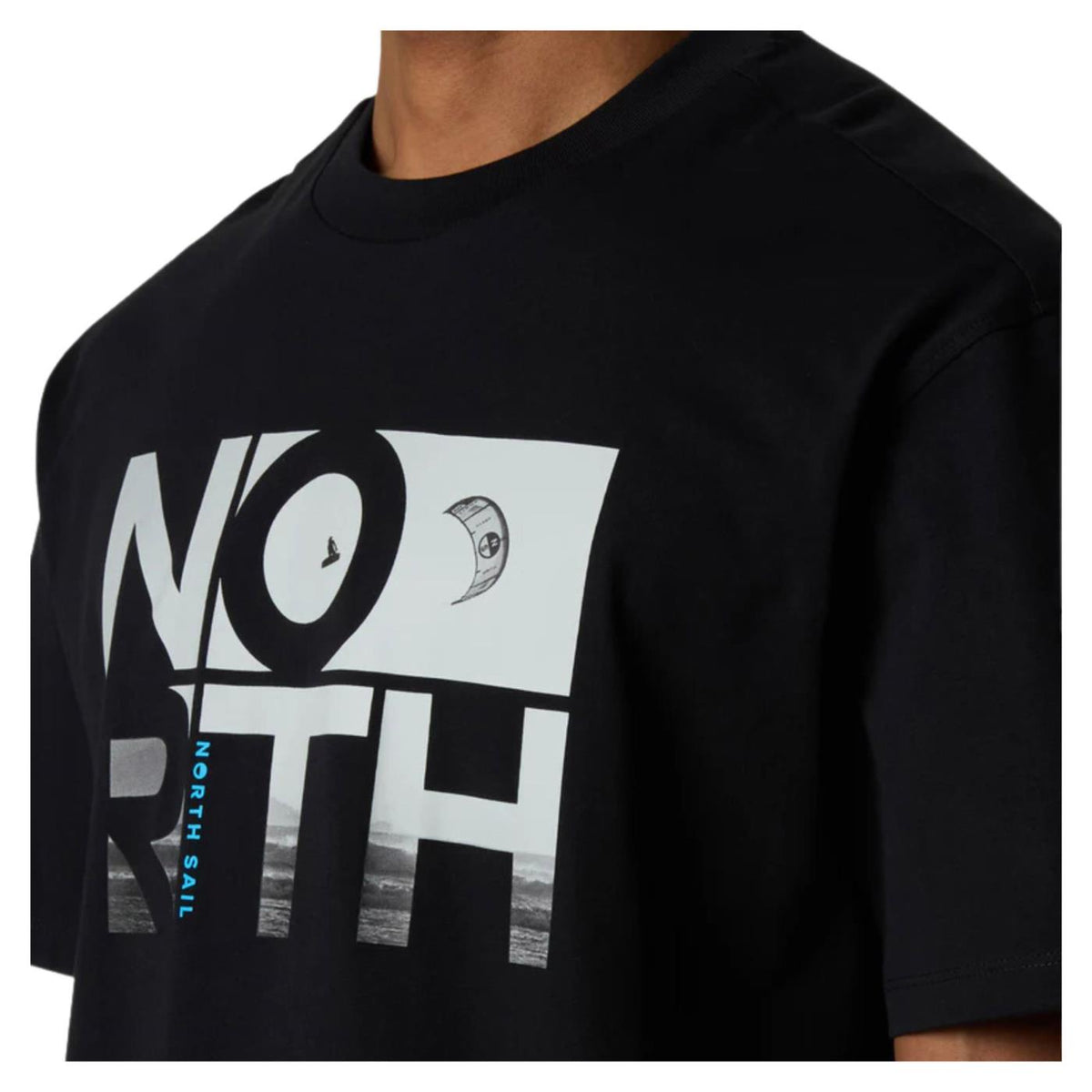 NORTH SAILS T-SHIRT SS GRAPHIC - Nero - vista 3