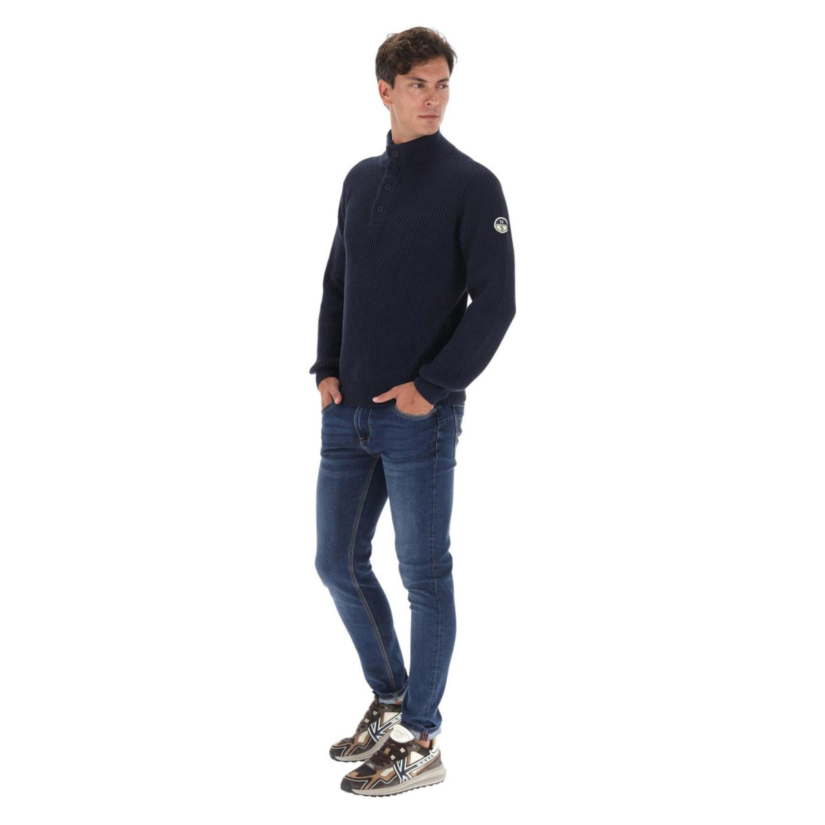 NORTH SAILS MAGLIONE BOTTONI 5GG - Blu - vista 4