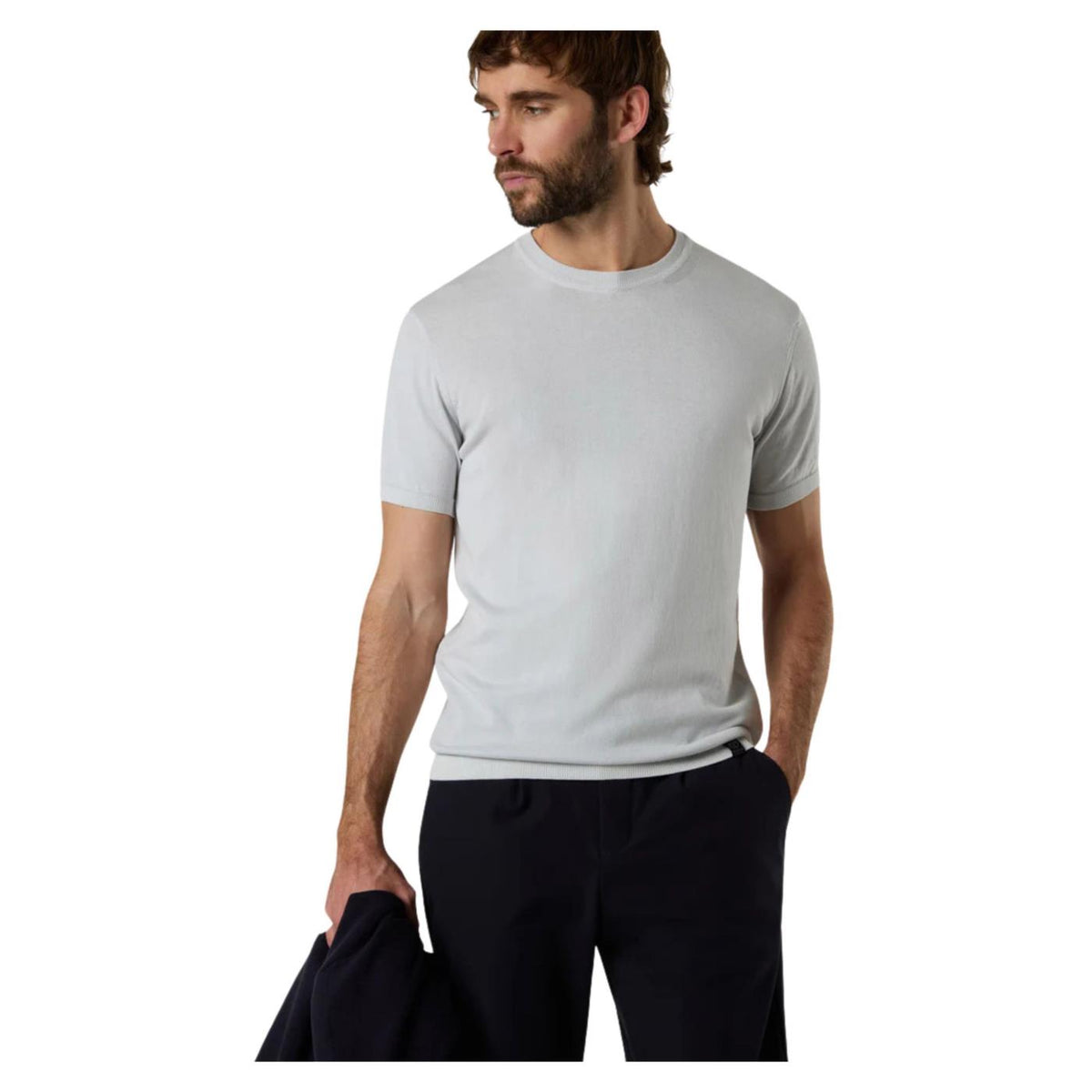 NORTH SAILS T-SHIRT SS IN MAGLIA 14GG - Grigio chiaro - immagine principale