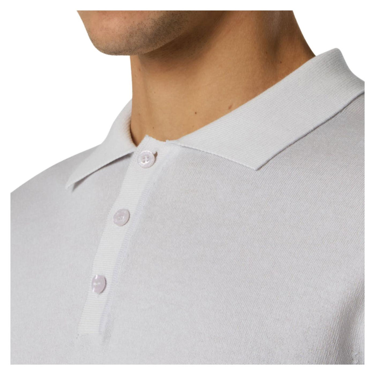 NORTH SAILS POLO SS IN MAGLIA 14GG - Grigio chiaro - vista 3