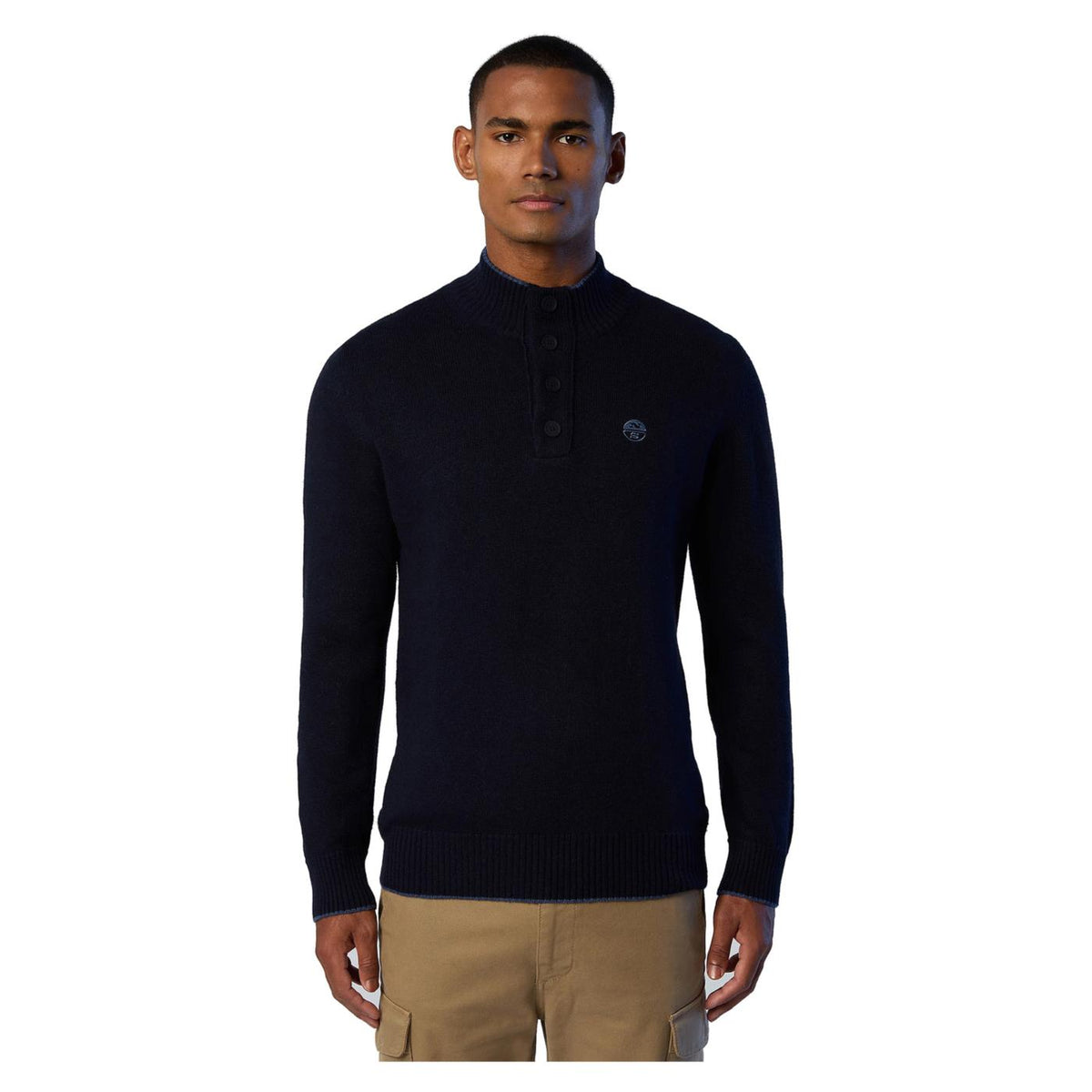 NORTH SAILS HALF BUTTON 7GG KNITWEAR