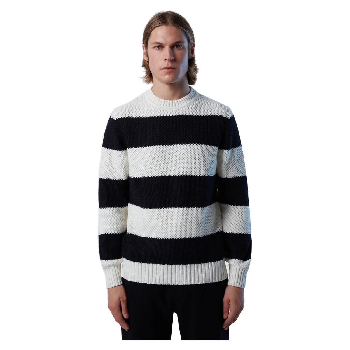 NORTH SAILS STRIPED CREWNECK 5GG KNIT - seconda immagine