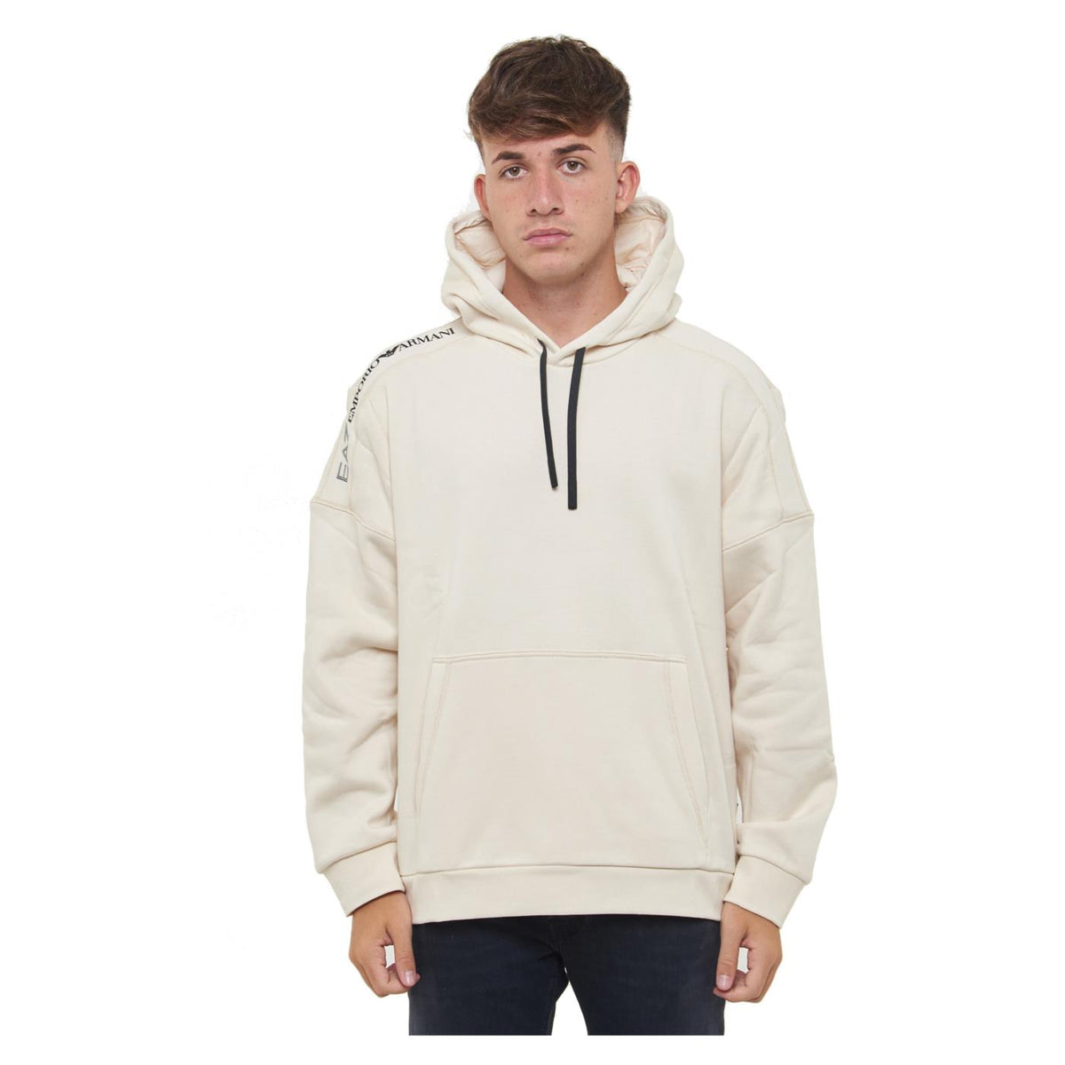 EMPORIO ARMANI 7 EA7 TRAIN LOGO TAPE HOODIE