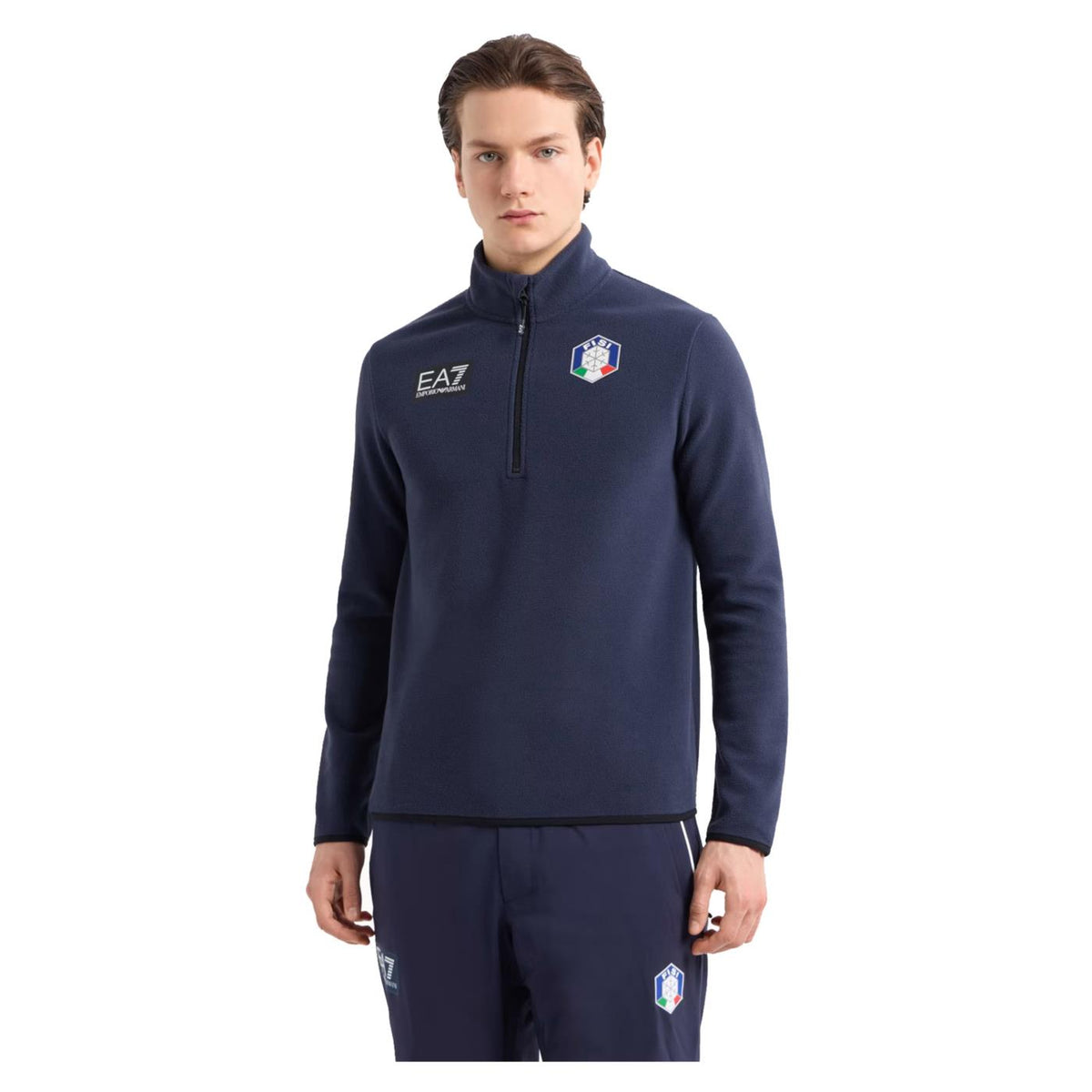 EMPORIO ARMANI 7 EA7 FISI SKI PILE HALF ZIP