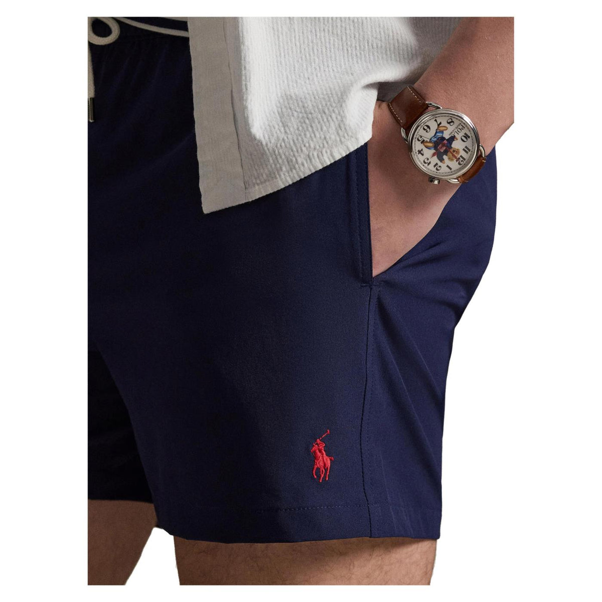 RALPH LAUREN WOVEN TRUNK SWIM BOTTOM - Blu - vista 3