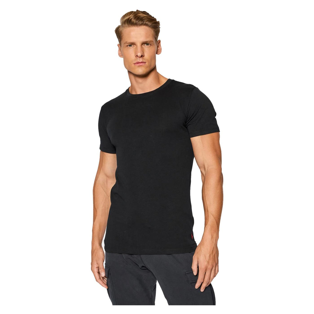 RALPH LAUREN CLASSIC 2 PACK CREW TEE - Nero - immagine principale