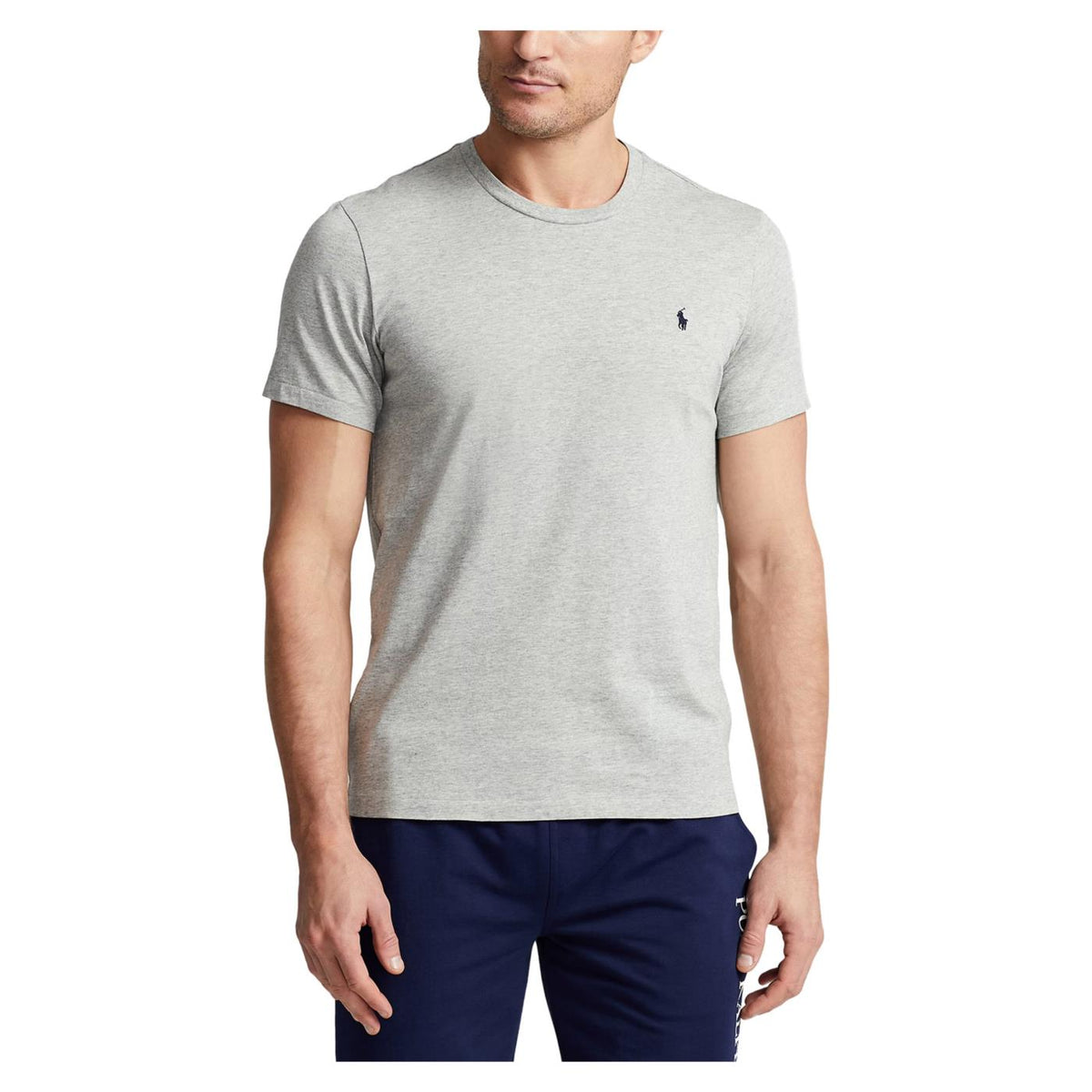 RALPH LAUREN SS CREW-SLEEP-TOP HEATHER - Grigio chiaro - vista 2