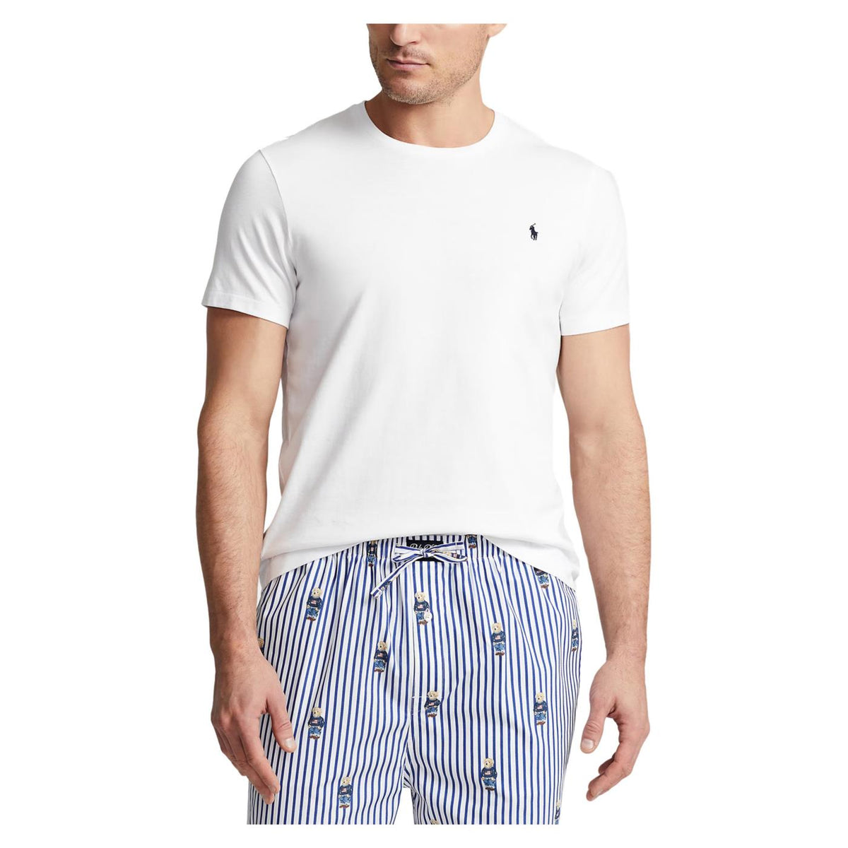 RALPH LAUREN SS CREW-SLEEP-TOP WHITE - seconda immagine