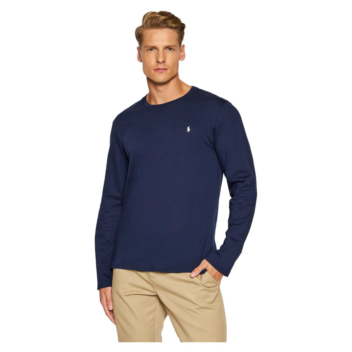 RALPH LAUREN T-SHIRT LS SMALL LOGO