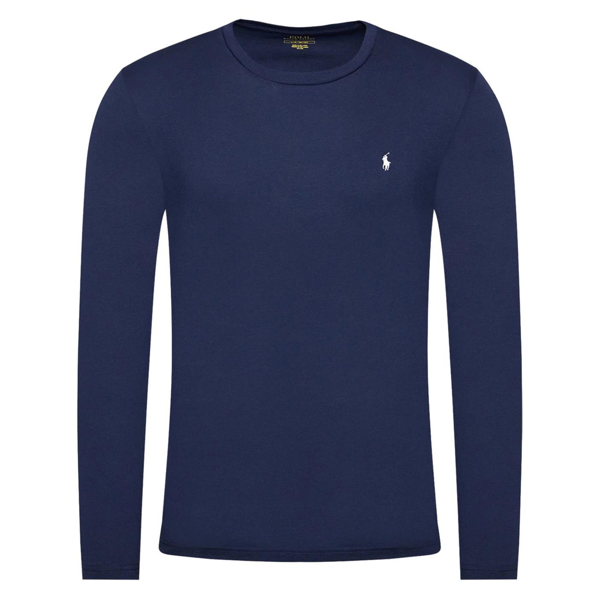 RALPH LAUREN T-SHIRT LS SMALL LOGO - Blu - vista 3