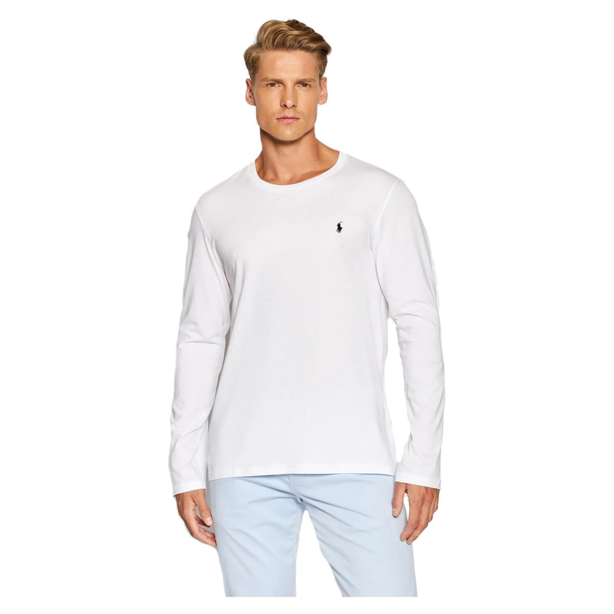 RALPH LAUREN T-SHIRT LS SMALL LOGO - Bianco - immagine principale
