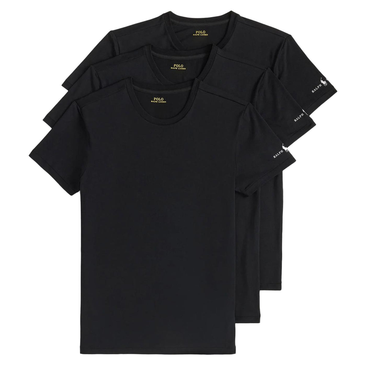 RALPH LAUREN SS CREW 3PK TEE BLACK - Nero - immagine principale