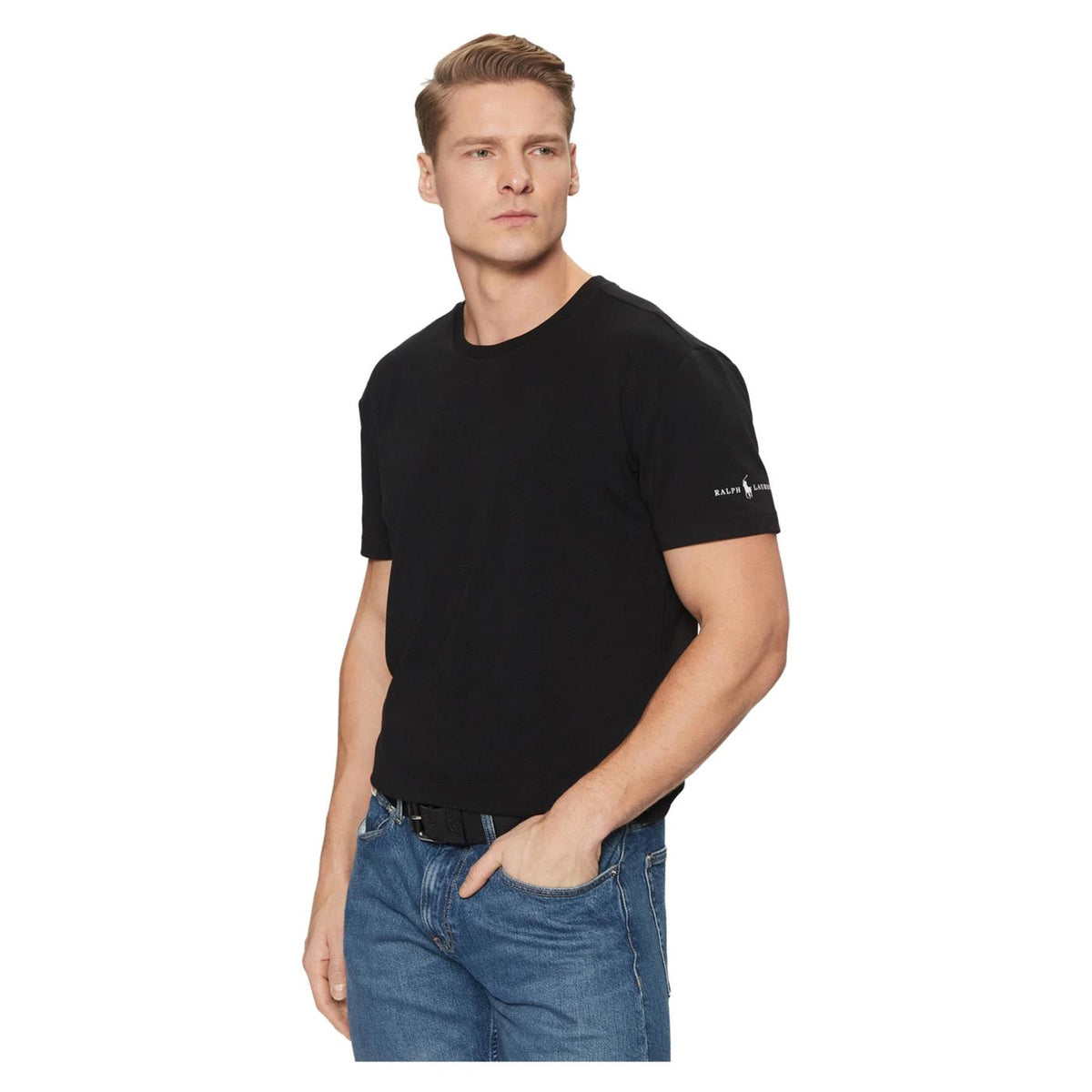 RALPH LAUREN SS CREW 3PK TEE BLACK - Nero - vista 2