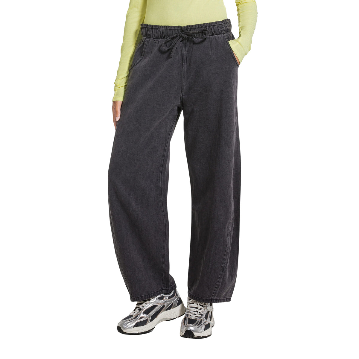 DEHA PANTALONE DENIM LOW CURVE - Grigio scuro - immagine principale
