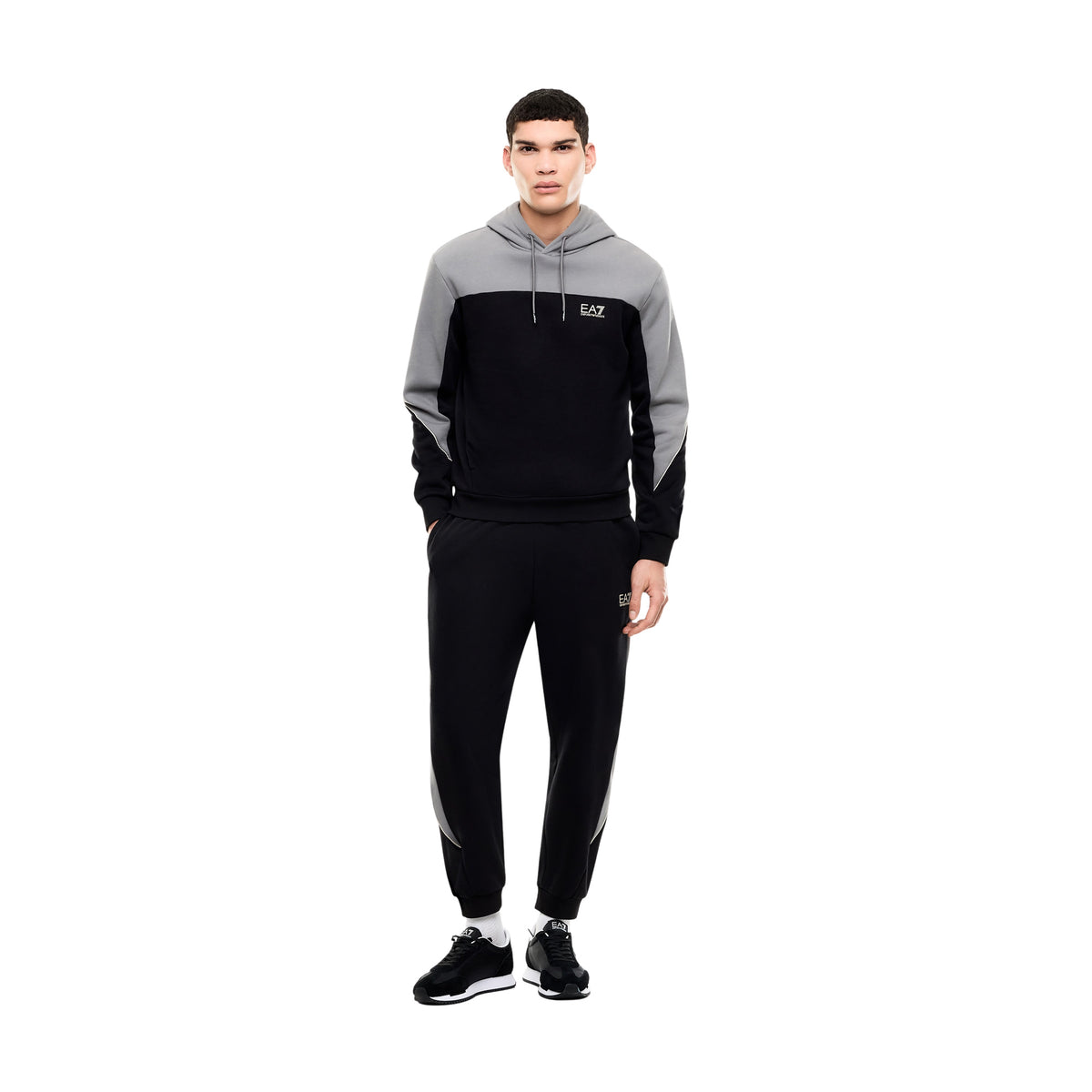 EMPORIO ARMANI 7 EA7 TRAIN COLOURBLOCK HOODIE - seconda immagine