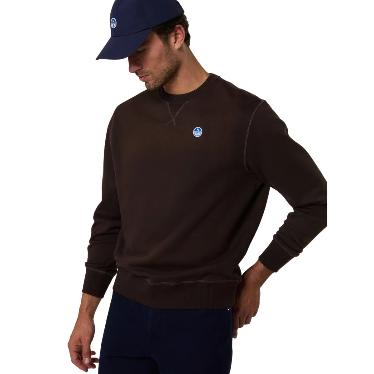 NORTH SAILS CREW NECK SWEATSHIRT - Marrone scuro - immagine principale