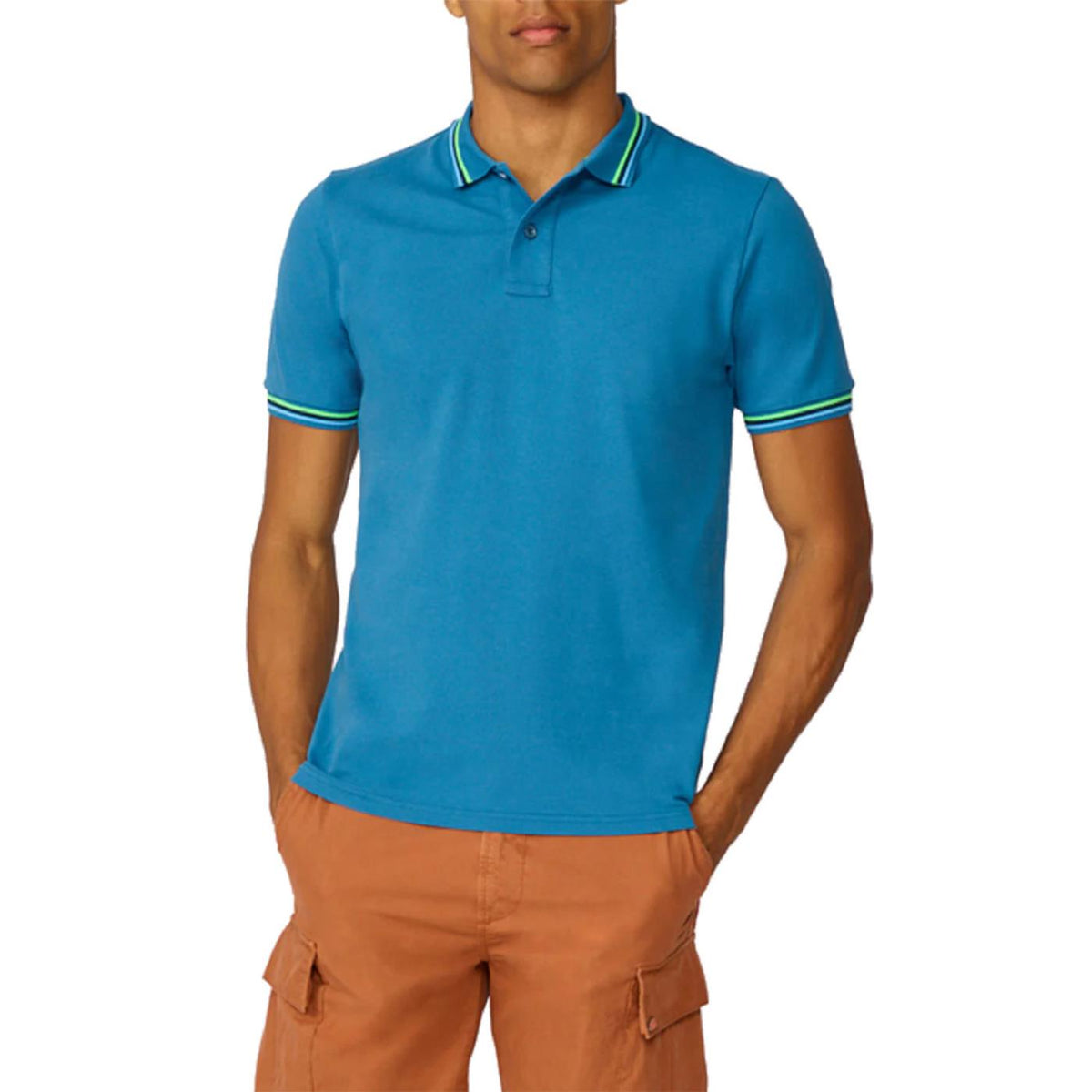 SUNDEK BRICE SHORT SLEEVE POLO - Blu - immagine principale