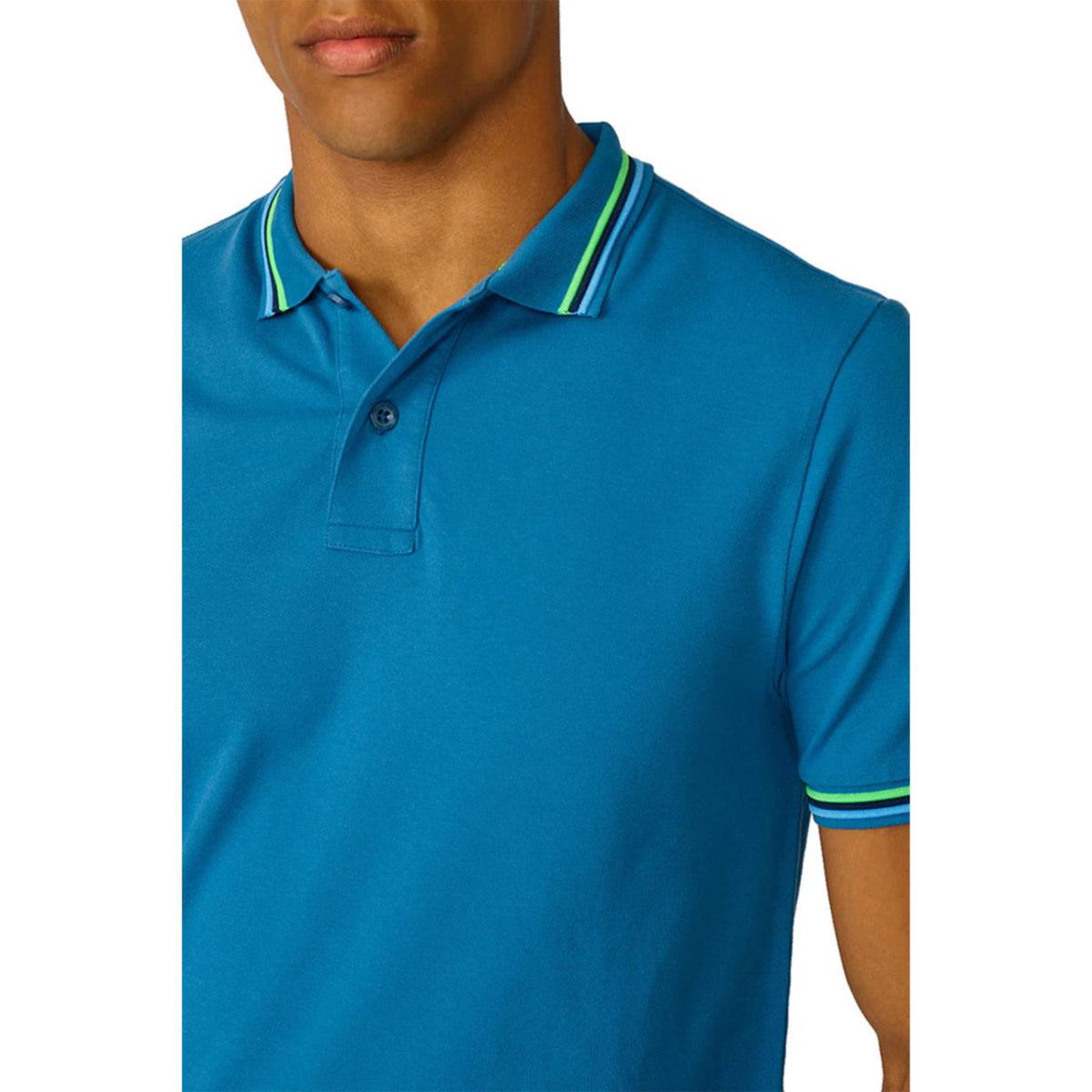 SUNDEK BRICE SHORT SLEEVE POLO - Blu - vista 3