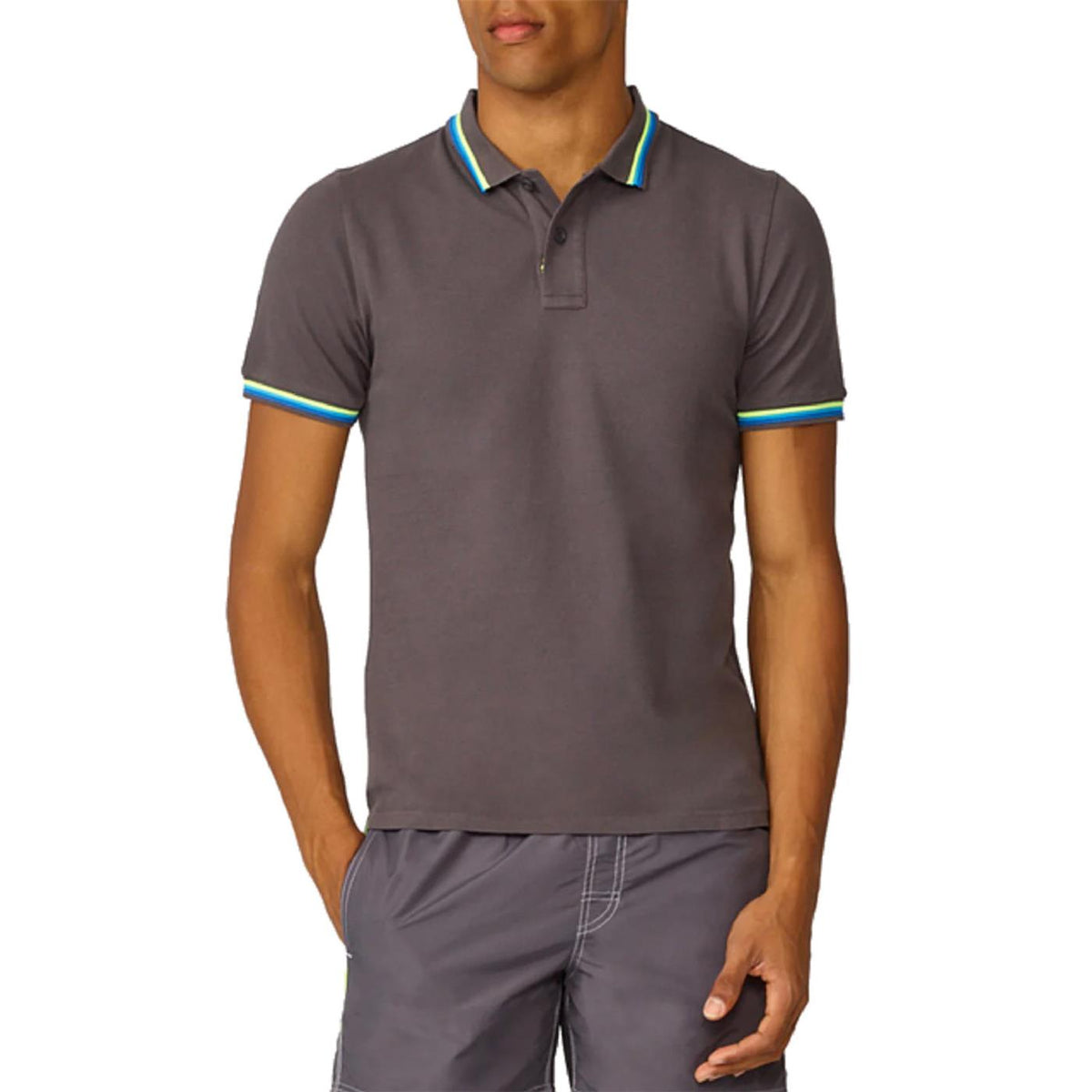 SUNDEK BRICE SHORT SLEEVE POLO - Grigio scuro - immagine principale