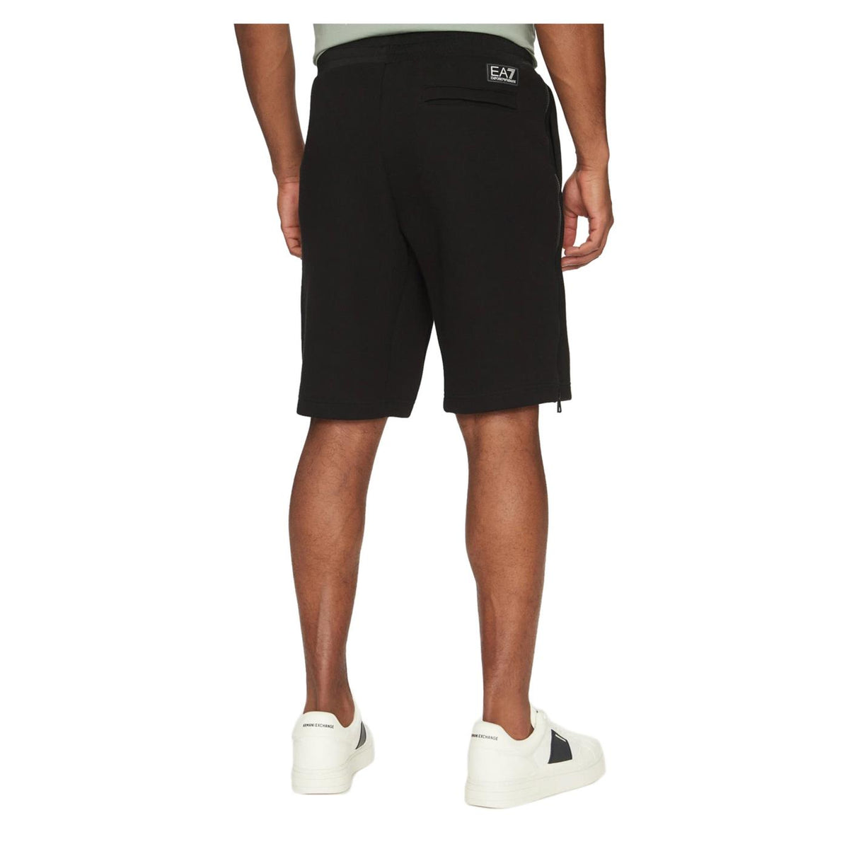 EMPORIO ARMANI 7 EA7 TRAIN LOGO TAPE SHORTS - seconda immagine