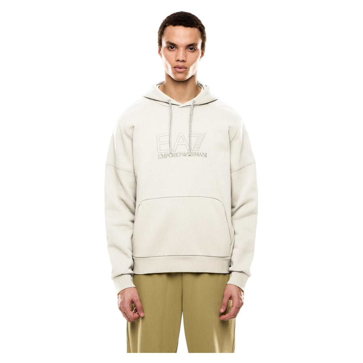 EMPORIO ARMANI 7 EA7 TRAIN VISIBILITY M HOODIE - Bianco - vista 2