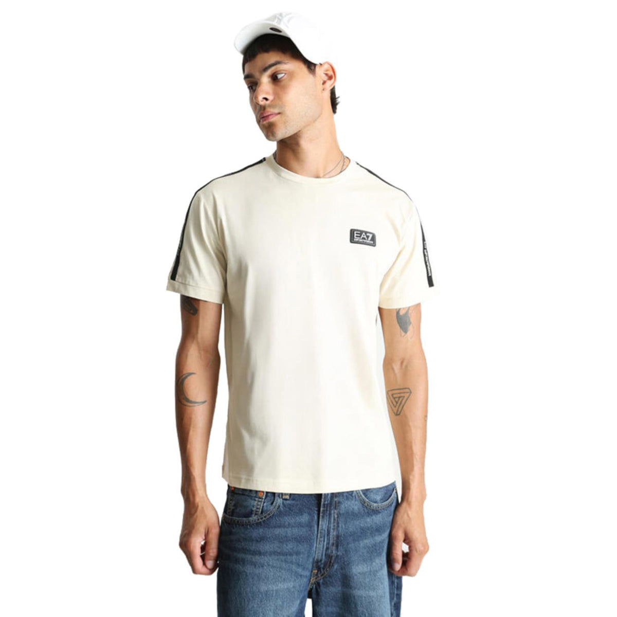 EMPORIO ARMANI 7 EA7 TRAIN LOGO M TAPE SS TEE