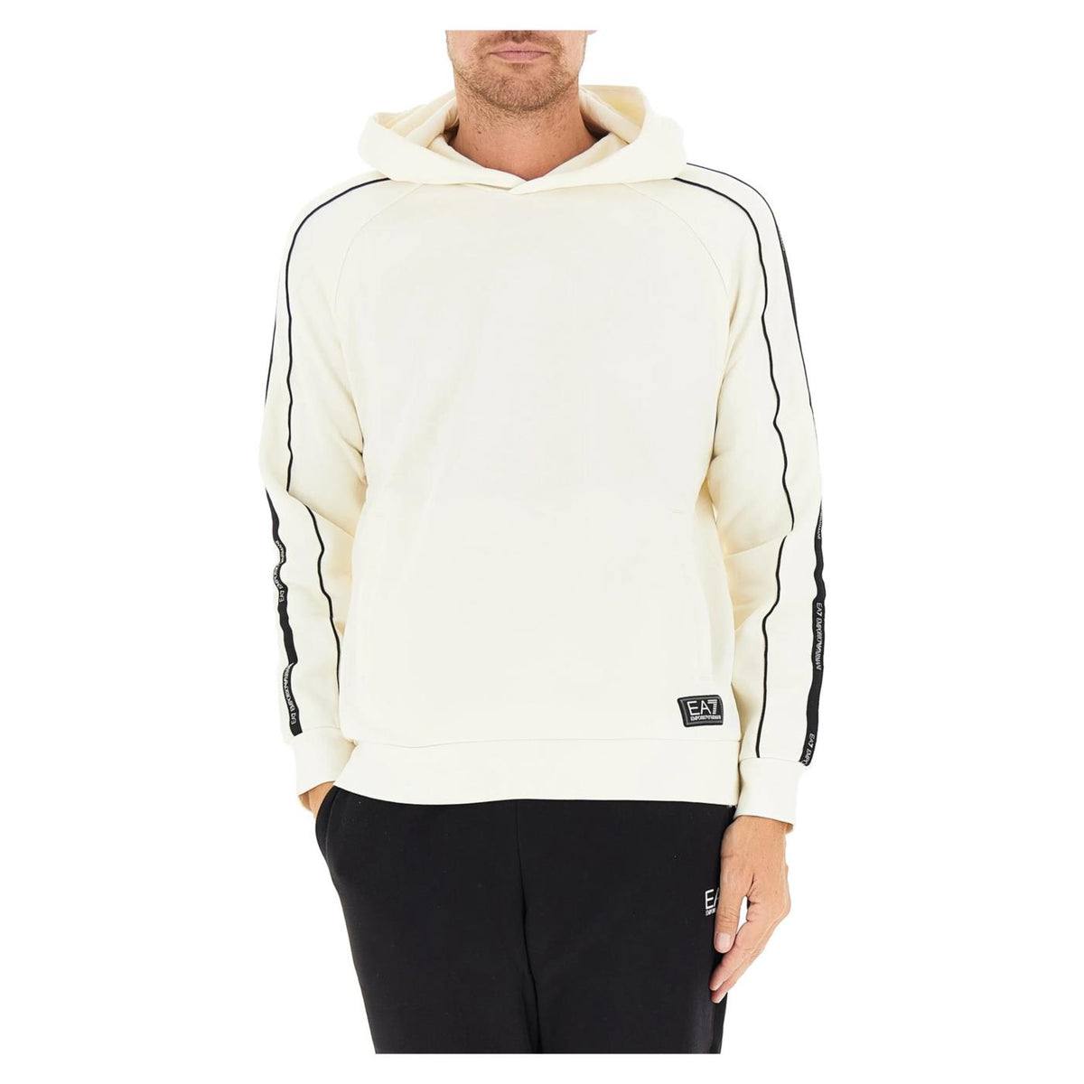 EMPORIO ARMANI 7 EA7 TRAIN LOGO TAPE HOODIE - seconda immagine