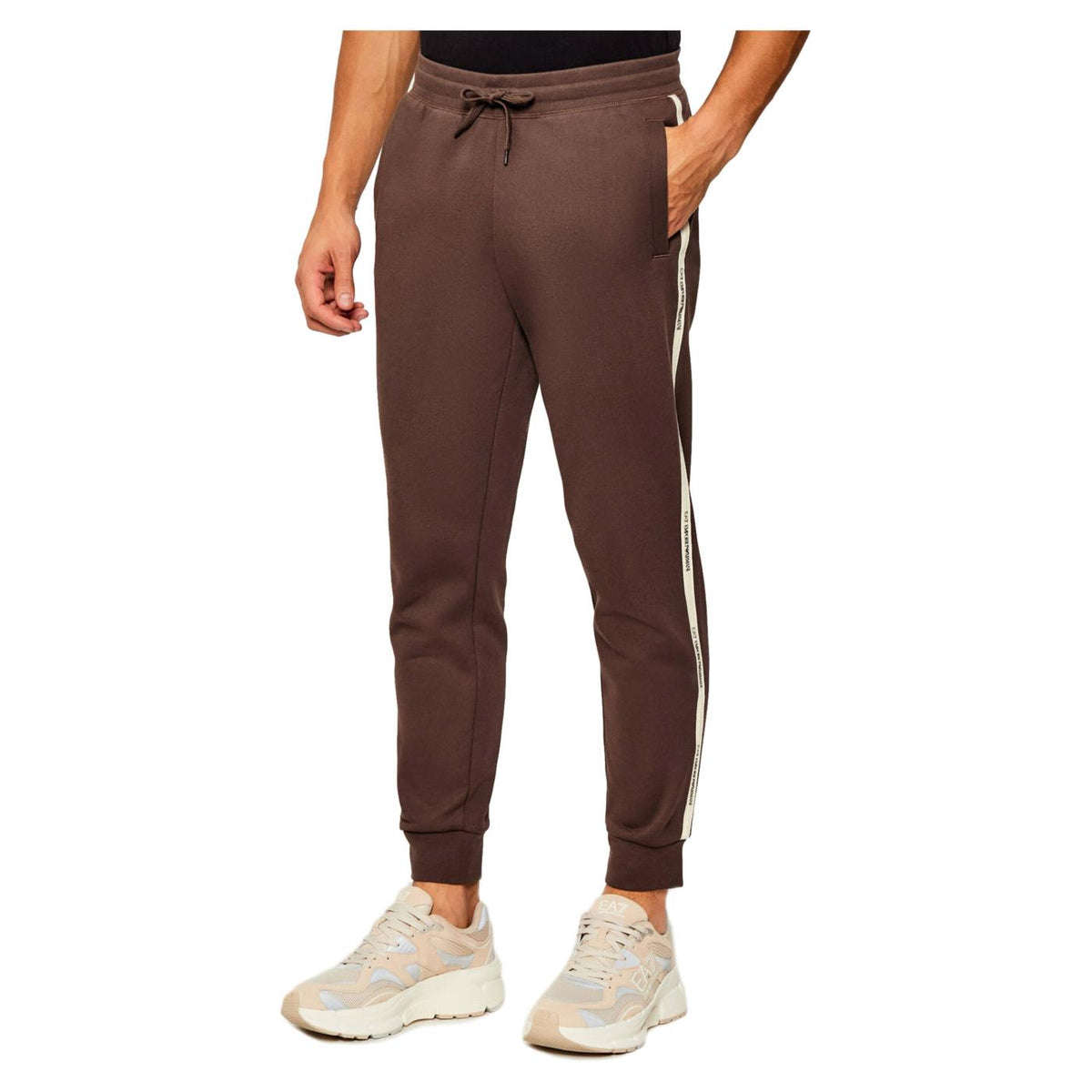 EMPORIO ARMANI 7 EA7 TRAIN LOGO TAPE PANTS - seconda immagine