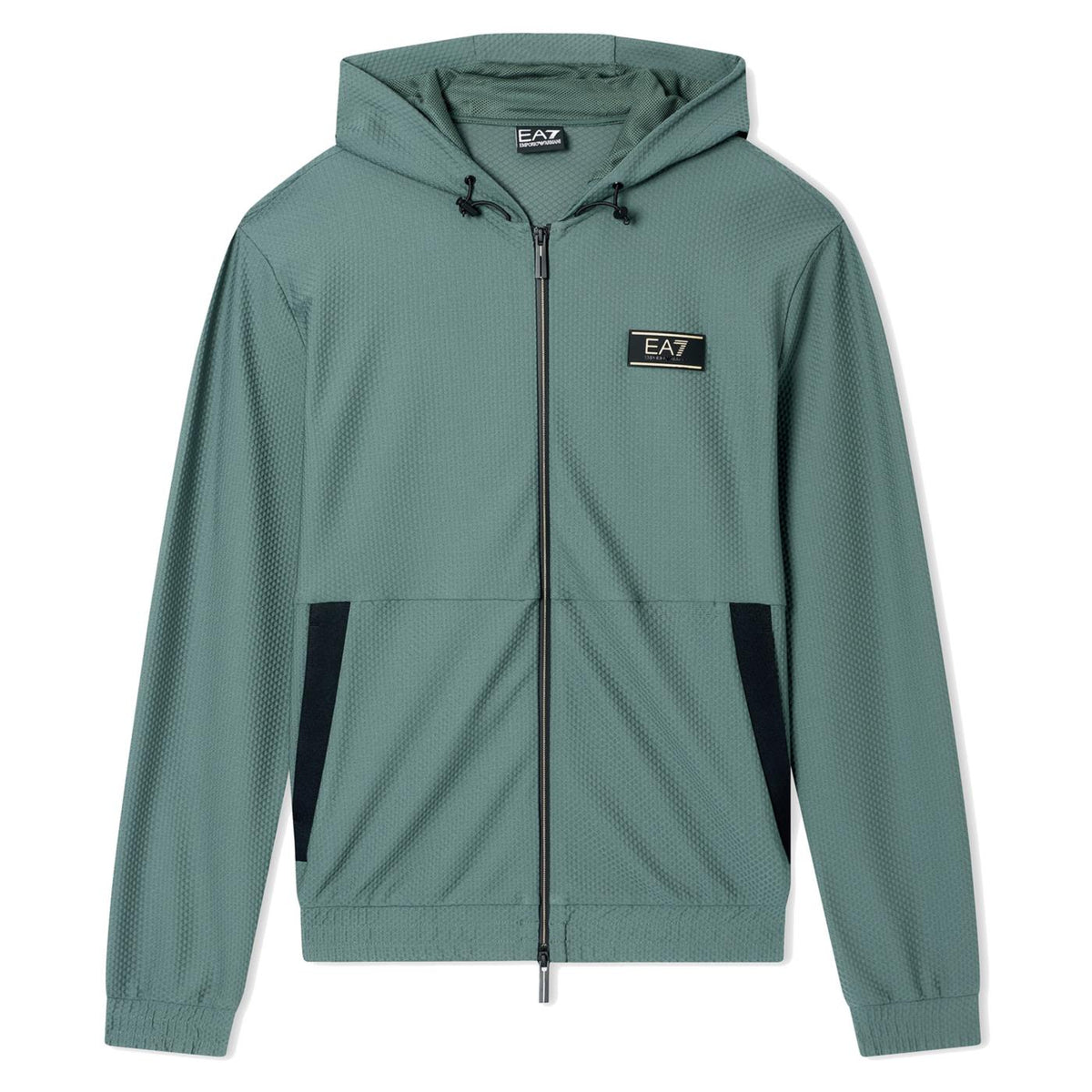 EMPORIO ARMANI 7 EA7 TRAIN PREMIUM LABEL HOOD - Verde - vista 4