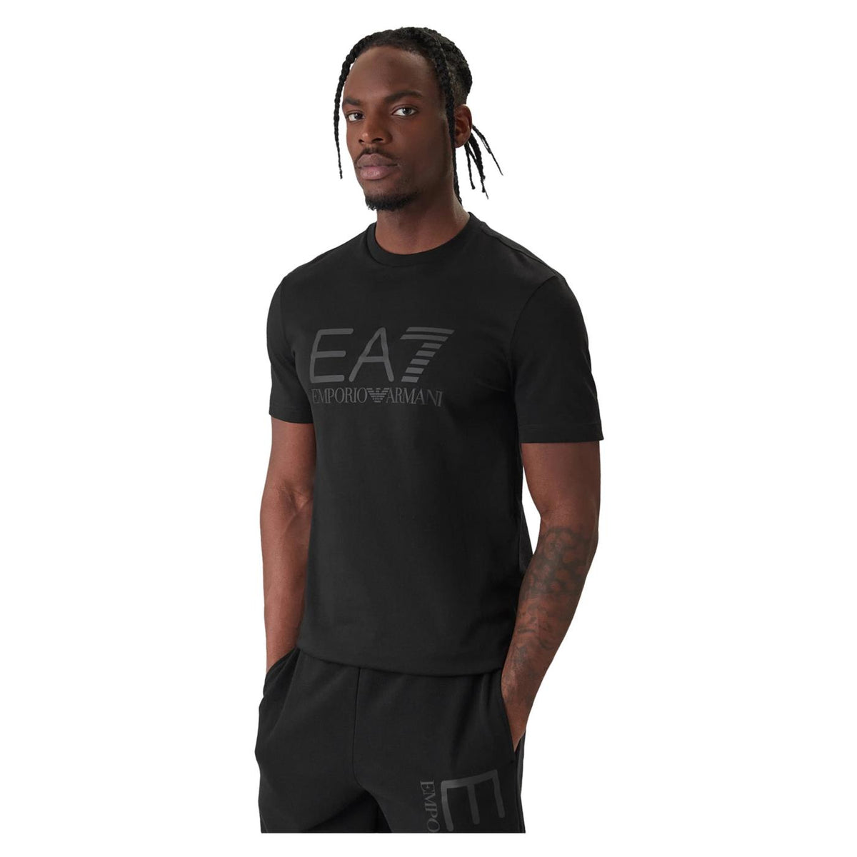 EMPORIO ARMANI 7 EA7 TRAIN CORE BIG LOGO TEE - Nero - immagine principale