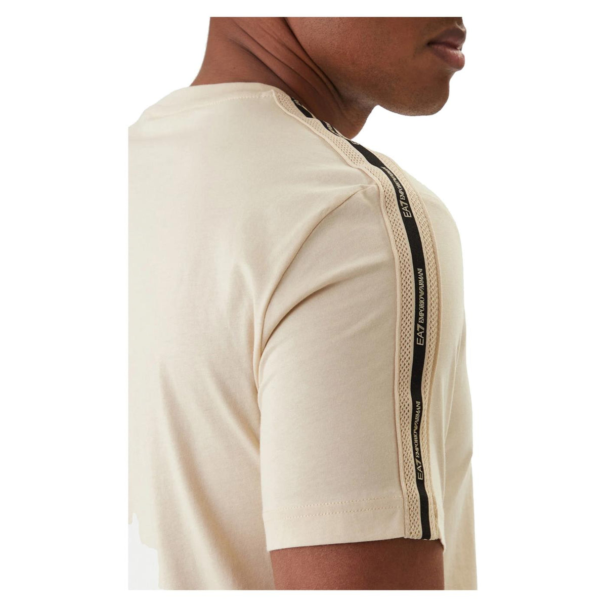 EMPORIO ARMANI 7 EA7 TRAIN LOGO SERIES M TEE - Beige - vista 3