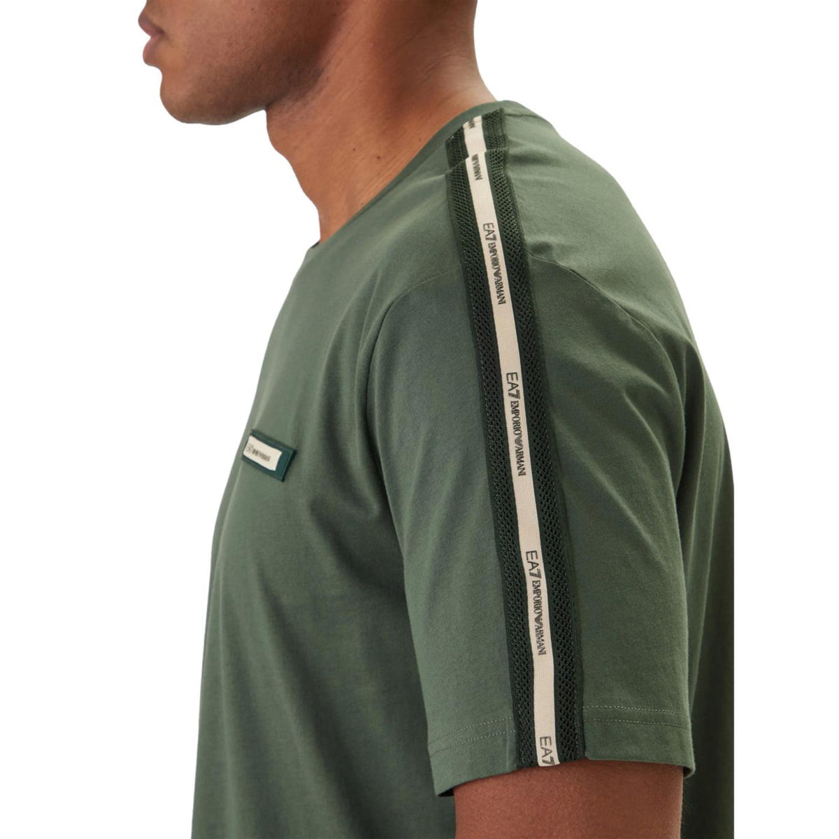 EMPORIO ARMANI 7 EA7 TRAIN LOGO SERIES M TEE - Militare - vista 4