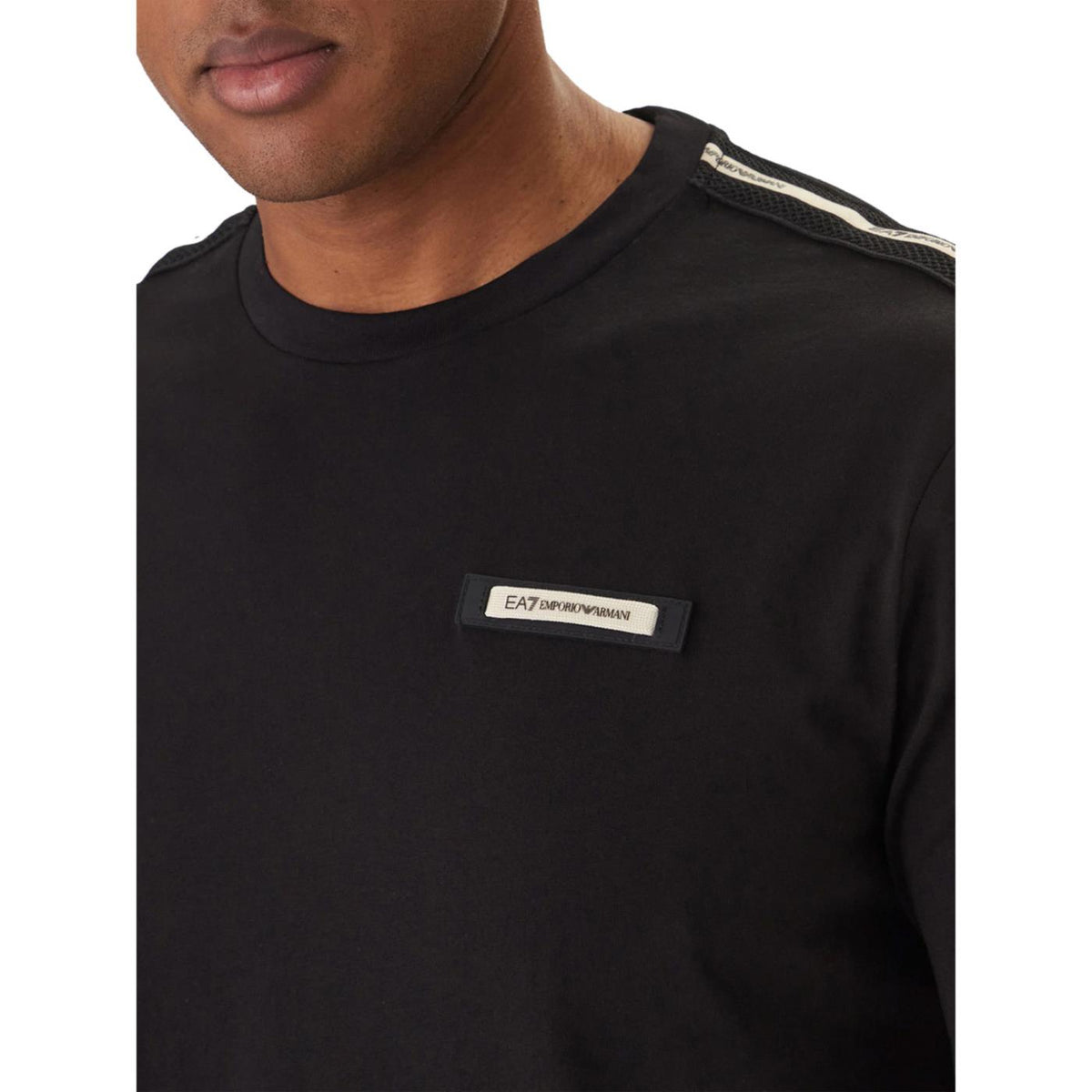 EMPORIO ARMANI 7 EA7 TRAIN LOGO SERIES M TEE - Nero - vista 3