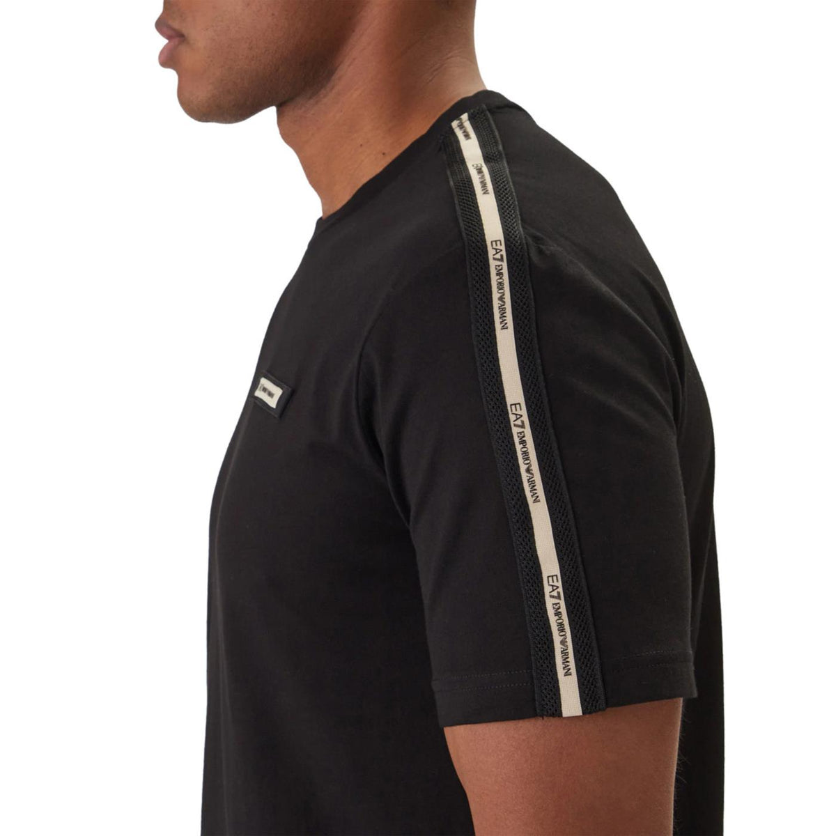 EMPORIO ARMANI 7 EA7 TRAIN LOGO SERIES M TEE - Nero - vista 4