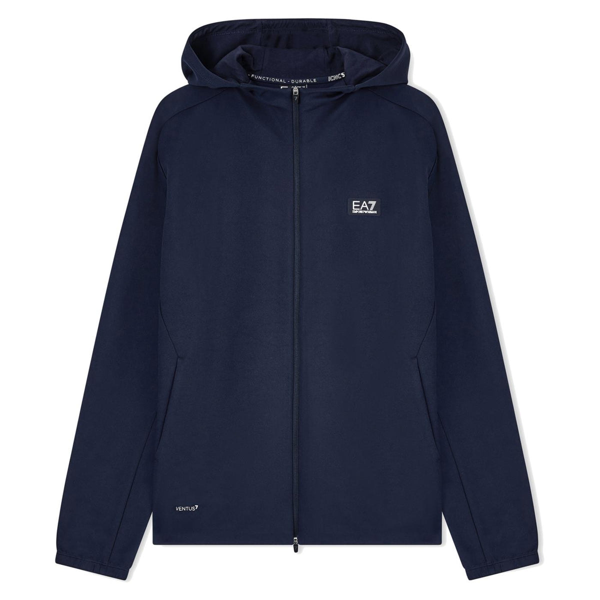 EMPORIO ARMANI 7 EA7 TRAIN ARMANI BLUE HOOD FZ - Blu - vista 3
