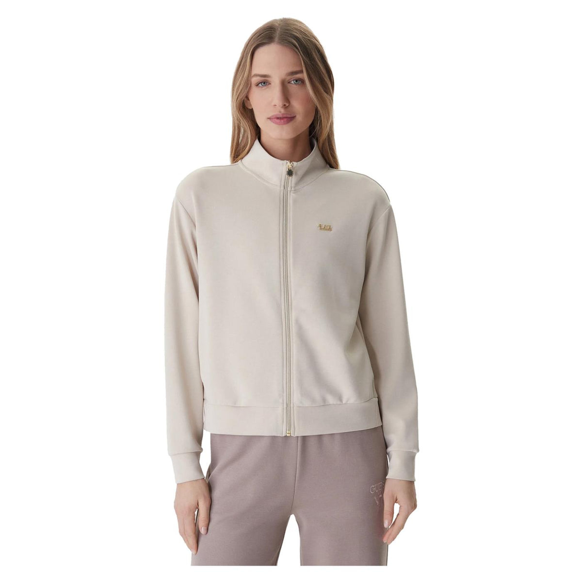 EMPORIO ARMANI 7 EA7 TRAIN CORE LADY T-TOP FZ - Beige - immagine principale
