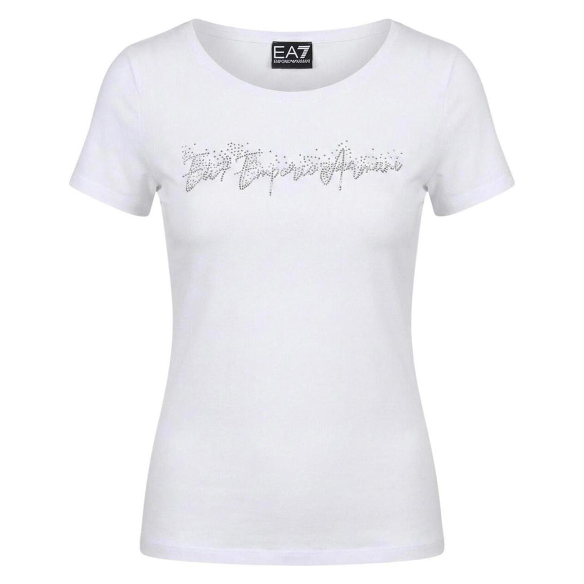 EMPORIO ARMANI 7 EA7 LOGO W HANDWRITTEN TEE - Bianco - vista 3