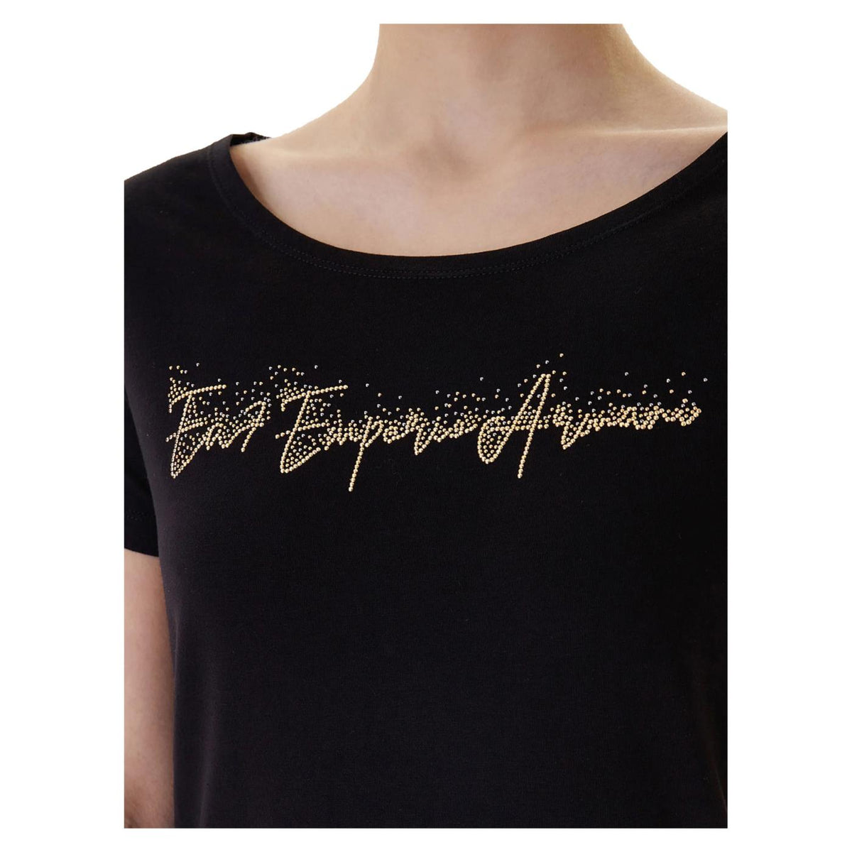 EMPORIO ARMANI 7 EA7 LOGO W HANDWRITTEN TEE - Nero - vista 3