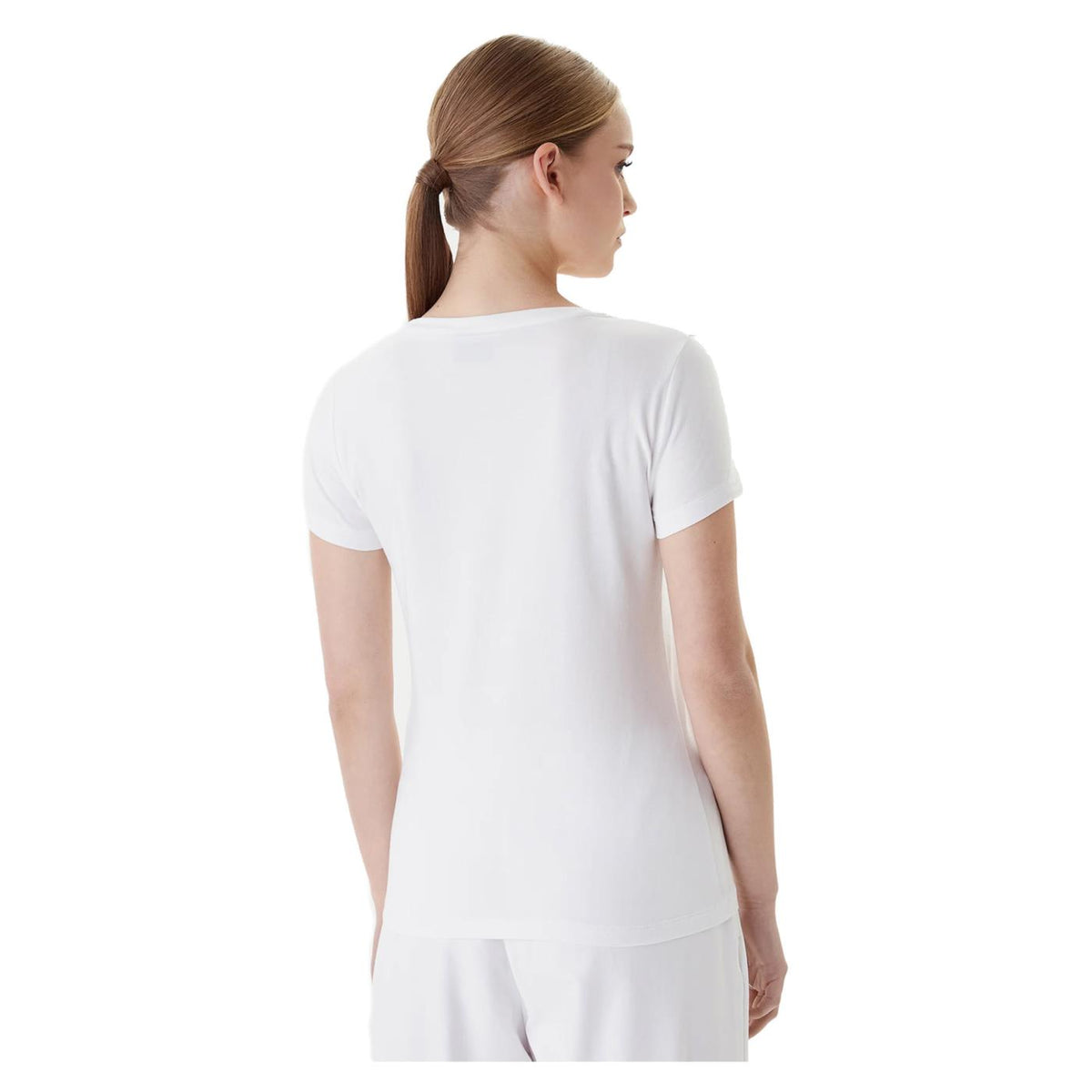 EMPORIO ARMANI 7 EA7 TRAIN CORE LADY SLIM TEE - Bianco - vista 2