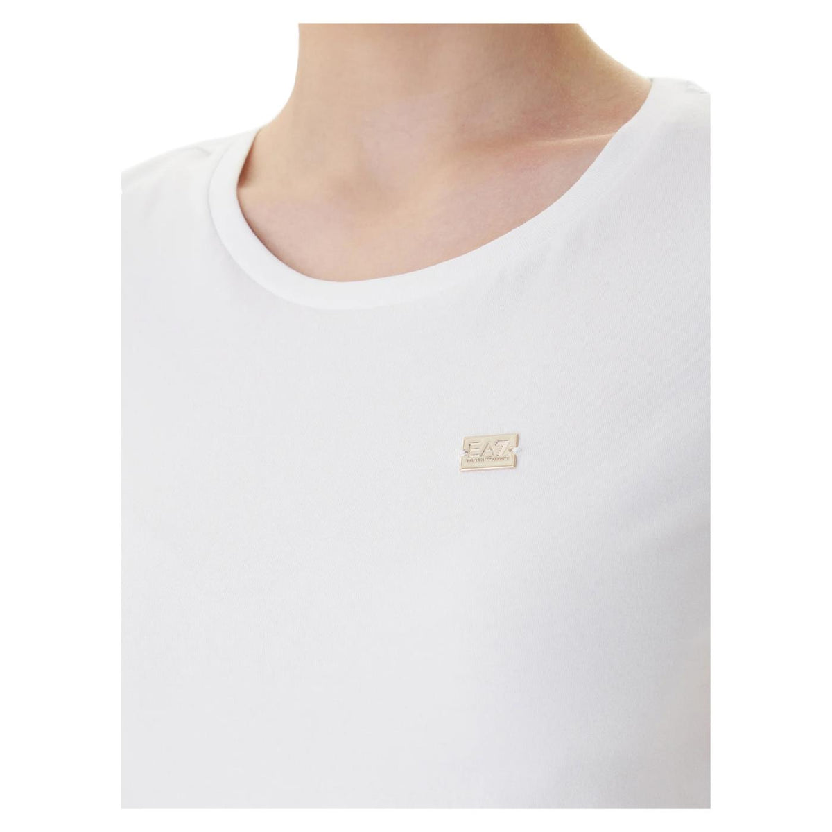 EMPORIO ARMANI 7 EA7 TRAIN CORE LADY SLIM TEE - Bianco - vista 3