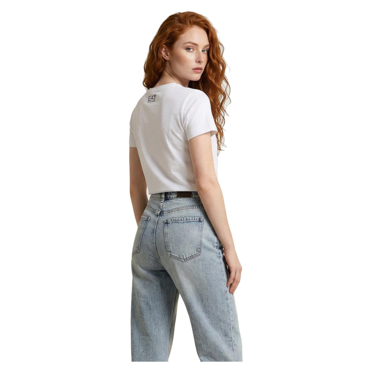 EMPORIO ARMANI 7 EA7 W TEE LETTERS CROSSOVER - Bianco - vista 2