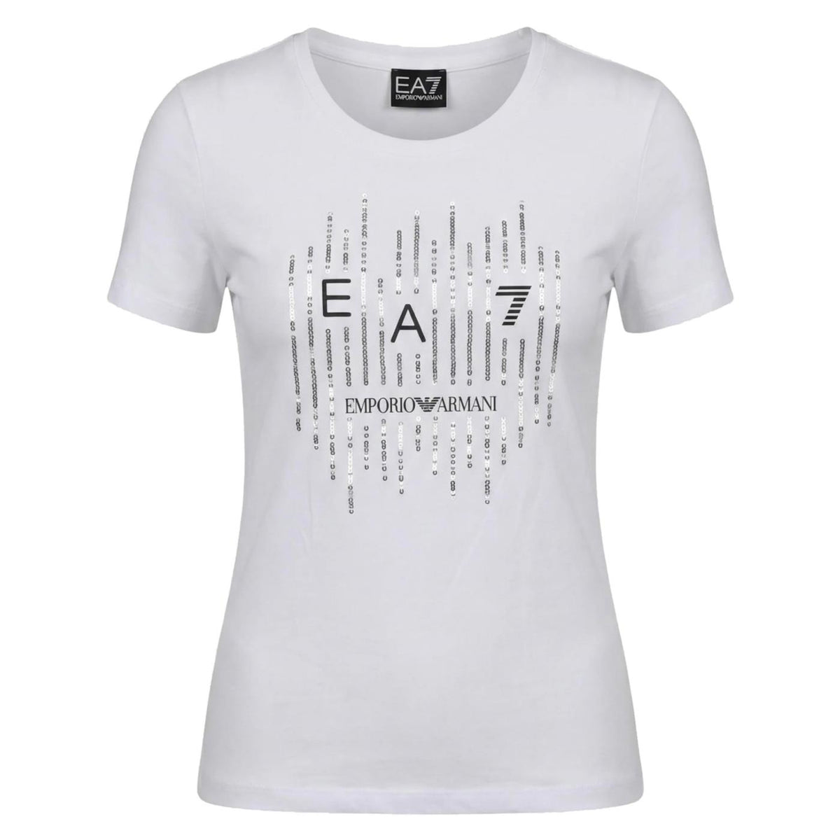 EMPORIO ARMANI 7 EA7 W TEE LETTERS CROSSOVER - Bianco - vista 3