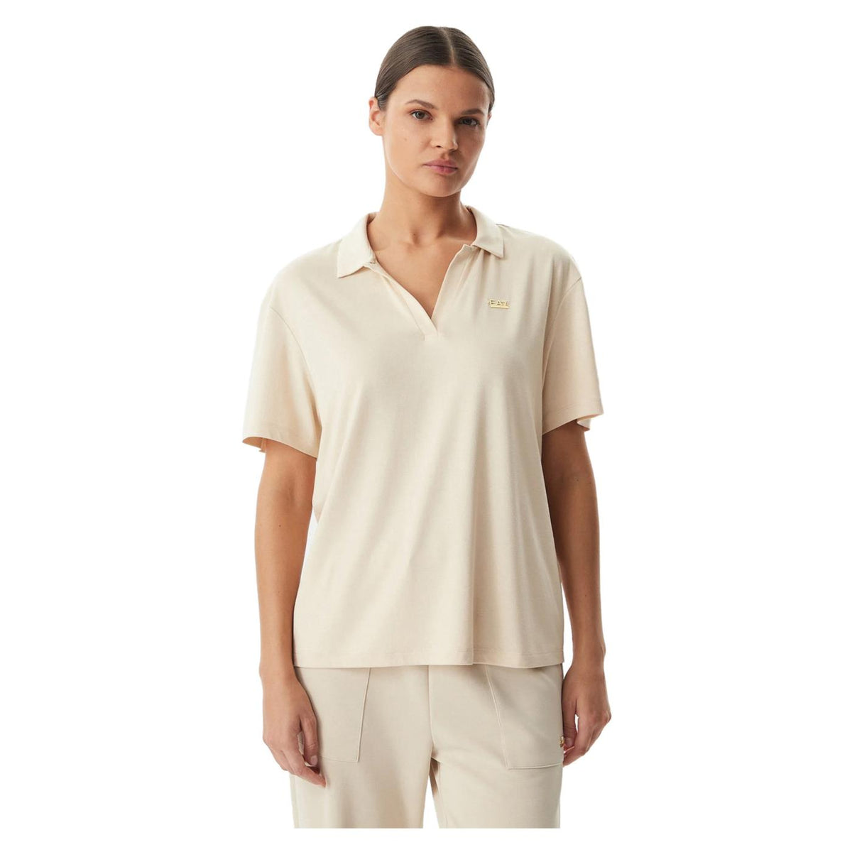 EMPORIO ARMANI 7 EA7 TRAIN CORE LADY POLO - C1-beige - immagine principale