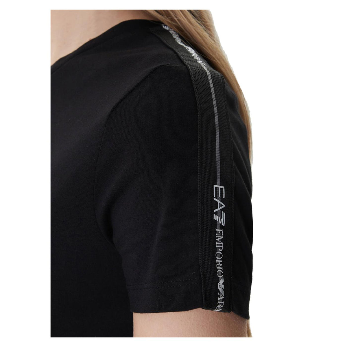 EMPORIO ARMANI 7 EA7 TRAIN TAPE W SLIM TEE - Nero - vista 3