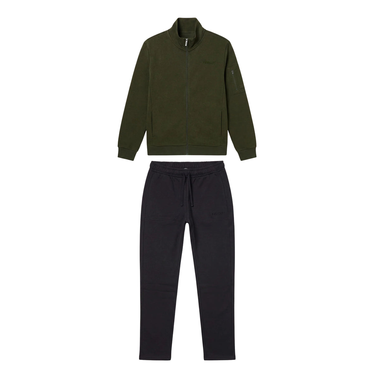 FREDDY TUTA FULL ZIP FELPATA - Militare - immagine principale