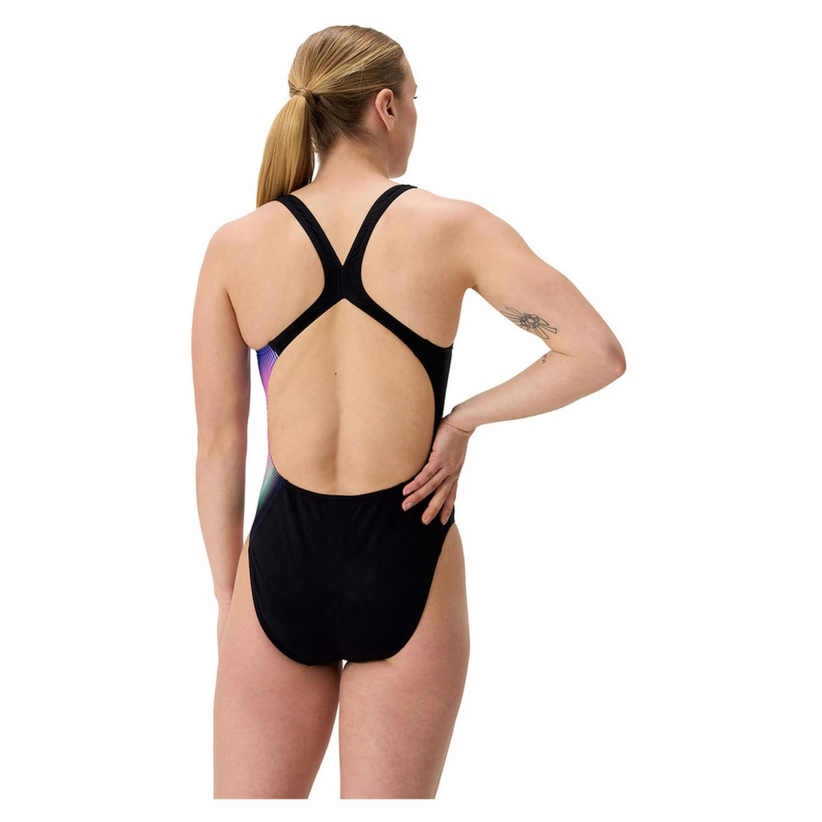 SPEEDO WOMAN PRINTED POWERBACK - Nero - vista 2